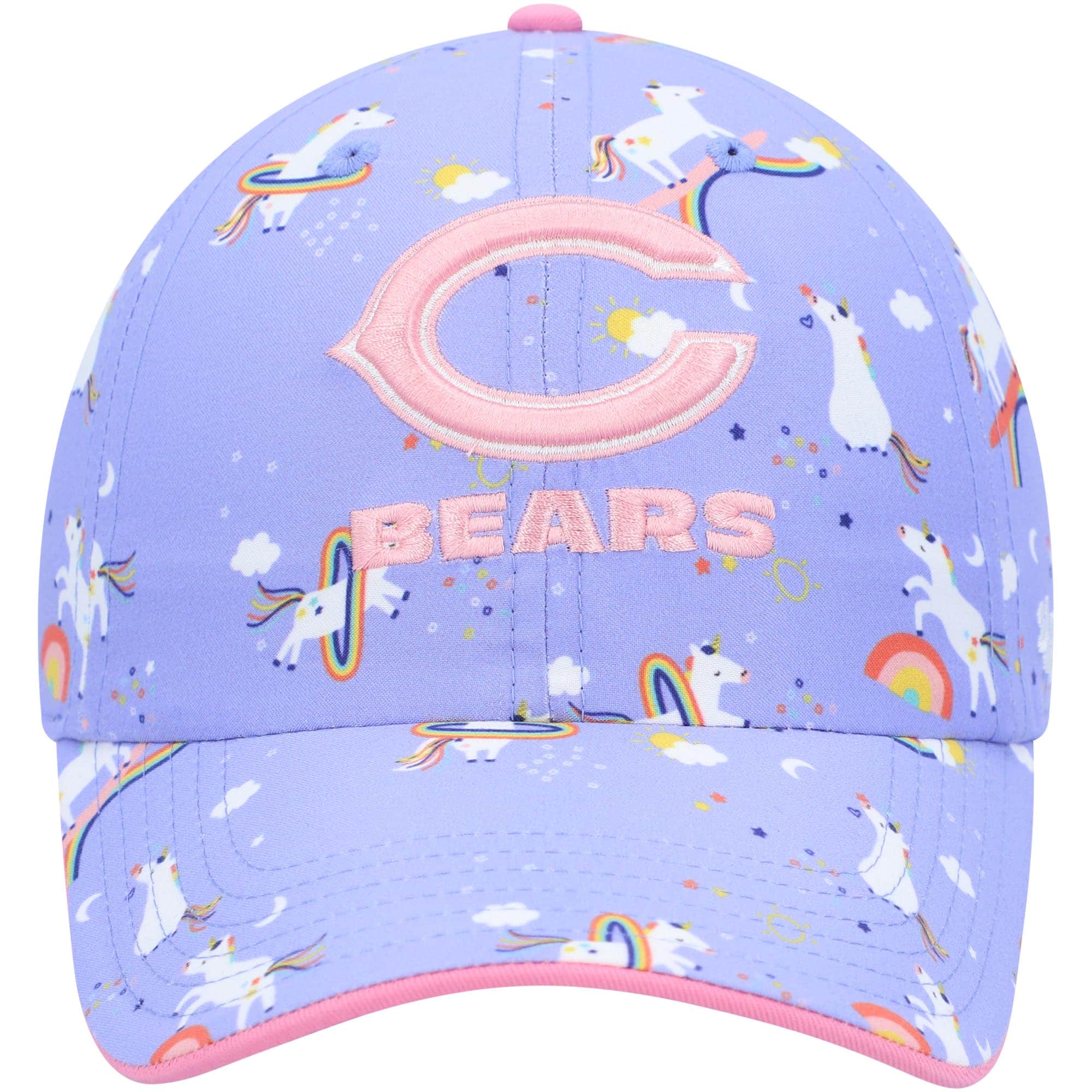 girls preschool 47 purple chicago bears unicorn clean up adjustable hat Collection | Bears Jerseys NFL Fan Gear