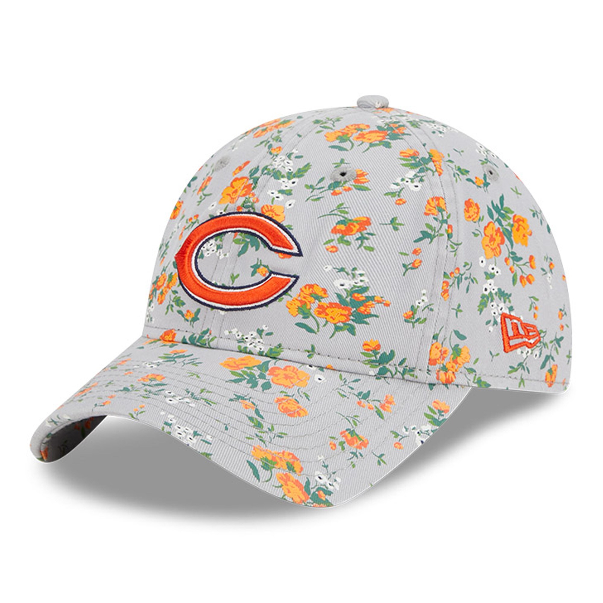 girls youth new era gray chicago bears bouquet 9twenty adjustable hat Collection | Bears Jerseys NFL Fan Gear