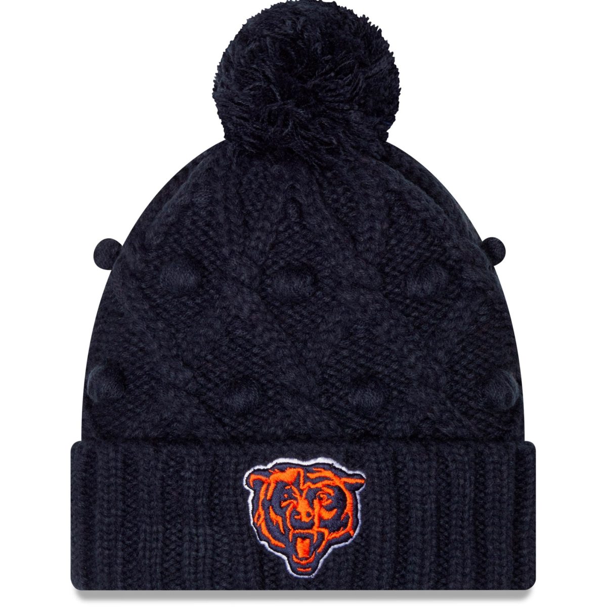 girls youth new era navy chicago bears toasty cuffed knit hat with pom Collection | Bears Jerseys NFL Fan Gear