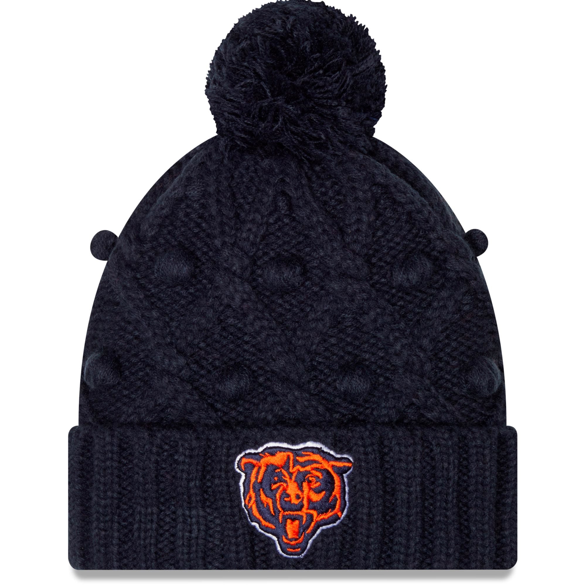 girls youth new era navy chicago bears toasty cuffed knit hat with pom Collection | Bears Jerseys NFL Fan Gear