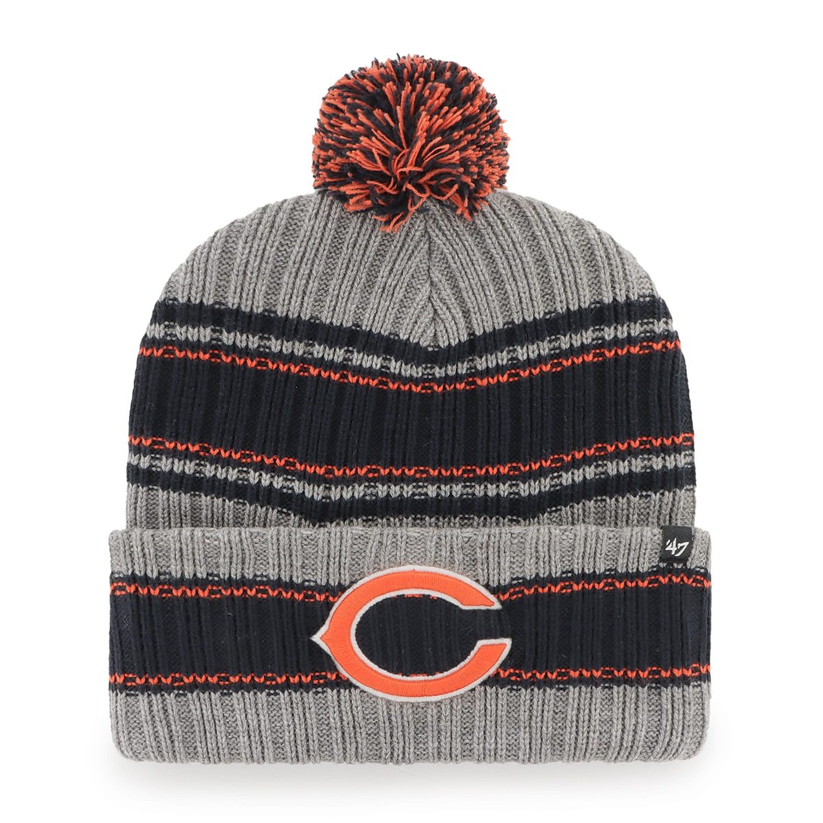 mens 47 graphite chicago bears rexford cuffed knit hat with pom Collection | Bears Jerseys NFL Fan Gear