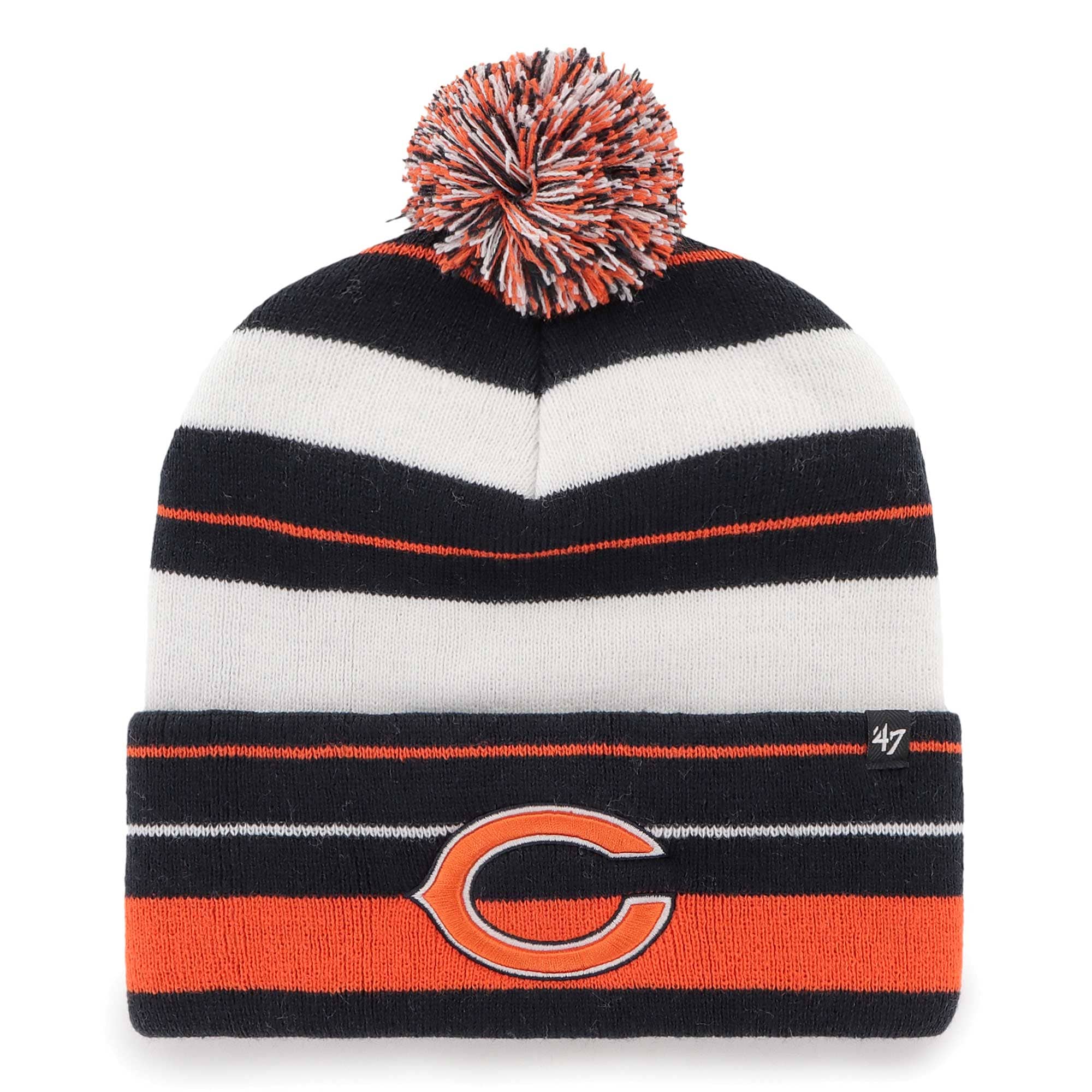 mens 47 navy chicago bears powerline cuffed knit hat with pom Collection | Bears Jerseys NFL Fan Gear