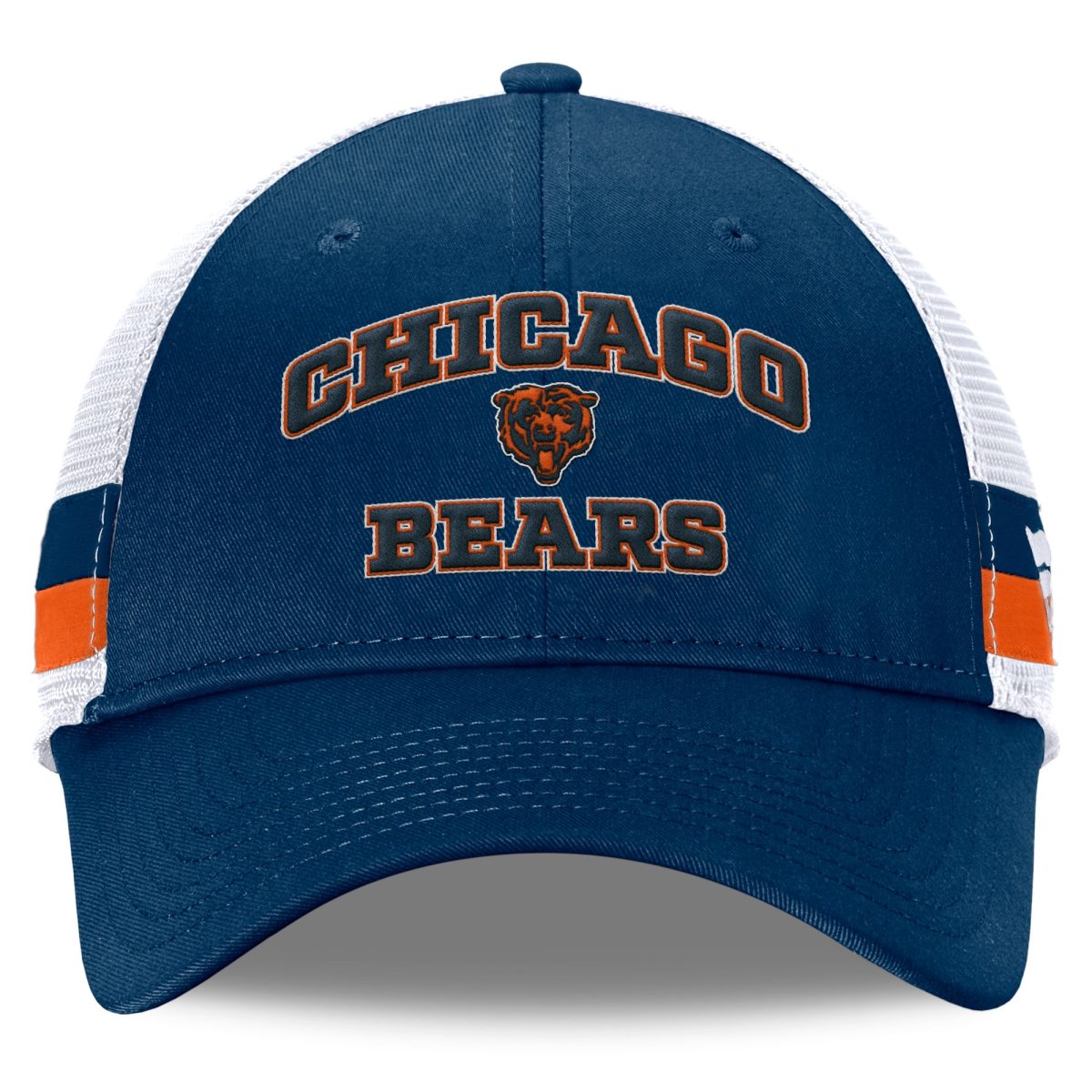 mens fanatics navywhite chicago bears fundamentals side stripe trucker adjustable hat Collection | Bears Jerseys NFL Fan Gear
