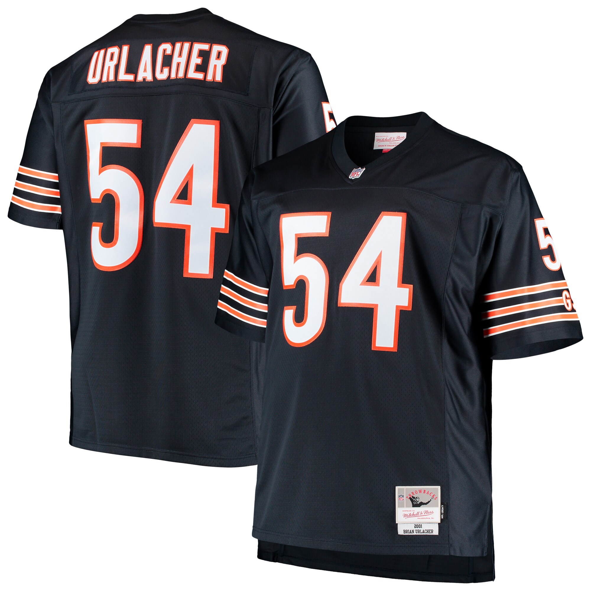mens mitchell amp ness brian urlacher navy chicago bears big amp tall 2001 retired player replica jersey Collection | Bears Jerseys NFL Fan Gear