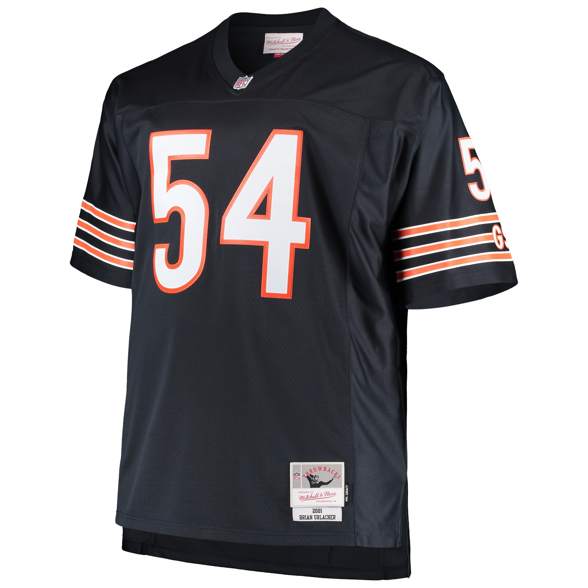 mens mitchell amp ness brian urlacher navy chicago bears big amp tall 2001 retired player replica jersey Collection | Bears Jerseys NFL Fan Gear