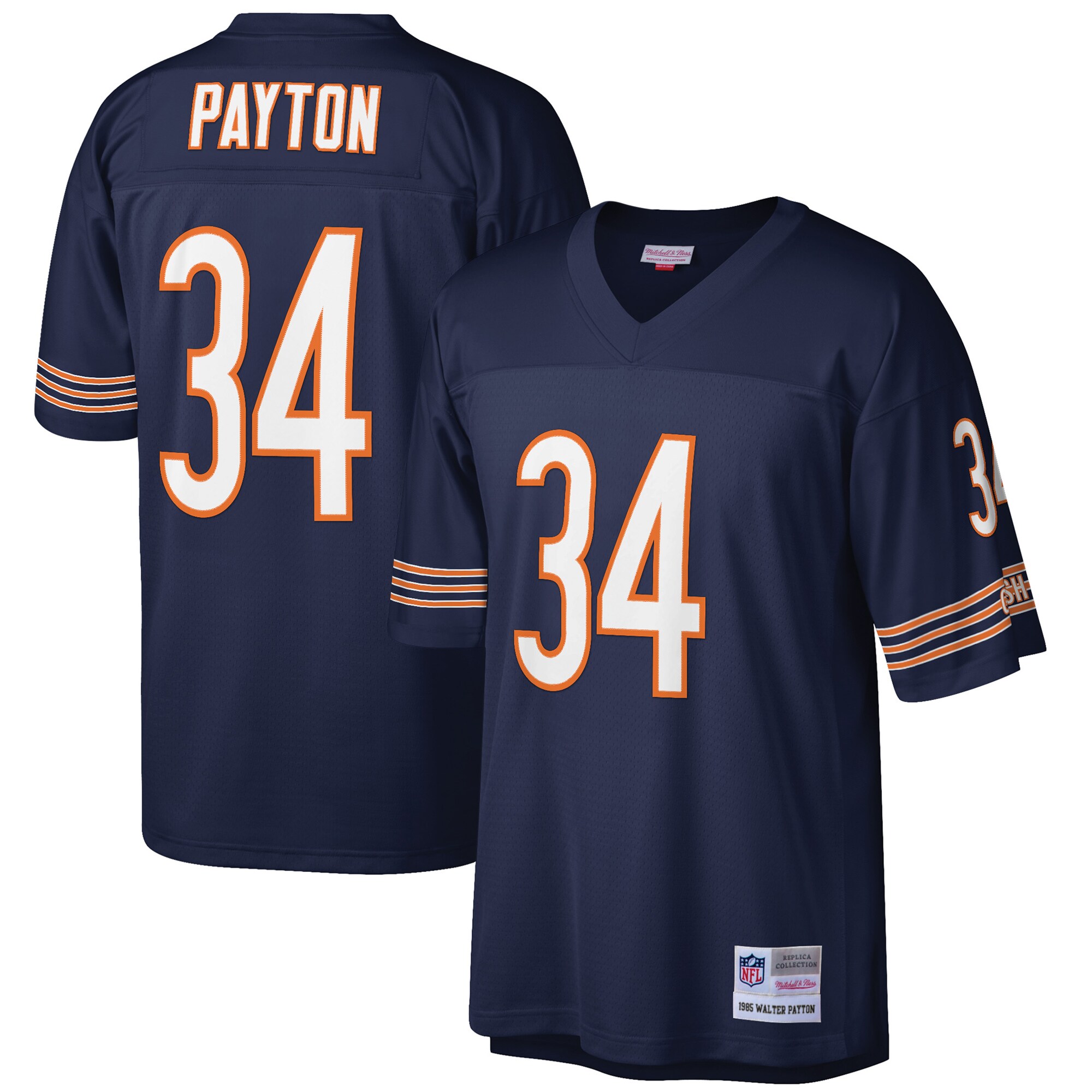 mens mitchell amp ness walter payton navy chicago bears big amp tall 1985 retired player replica jersey Collection | Bears Jerseys NFL Fan Gear