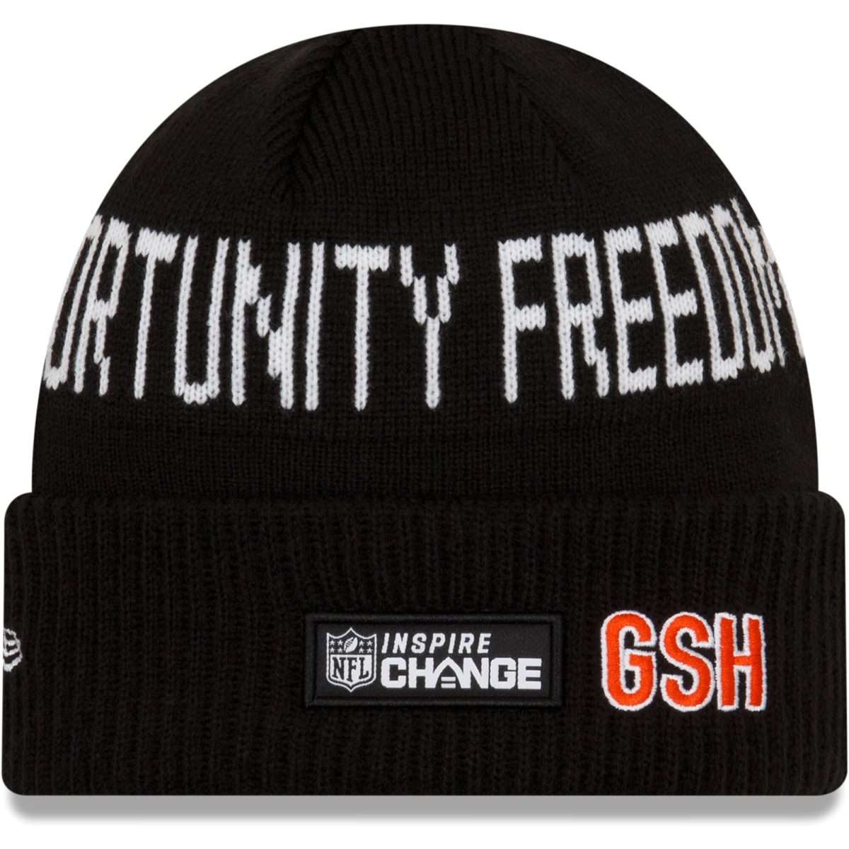 mens new era black chicago bears logo social justice cuffed knit hat Collection | Bears Jerseys NFL Fan Gear