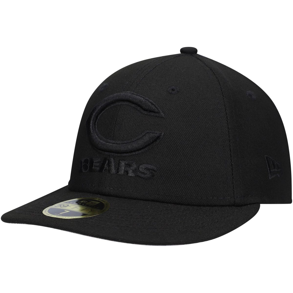 mens new era black chicago bears wordmark black on black low profile 59fifty ii fitted hat Collection | Bears Jerseys NFL Fan Gear