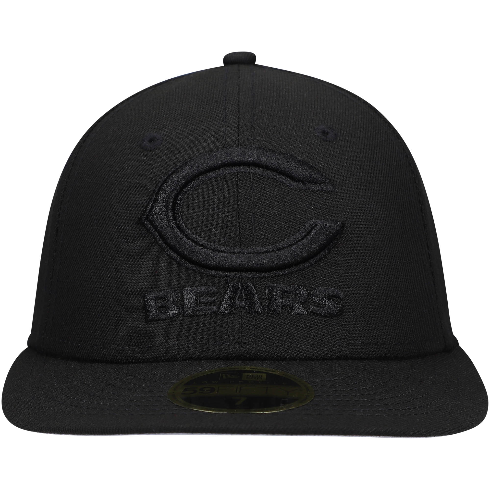 mens new era black chicago bears wordmark black on black low profile 59fifty ii fitted hat Collection | Bears Jerseys NFL Fan Gear