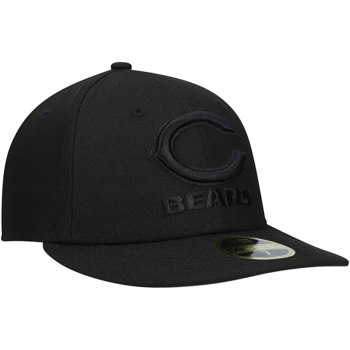 mens new era black chicago bears wordmark black on black low profile 59fifty ii fitted hat Collection | Bears Jerseys NFL Fan Gear