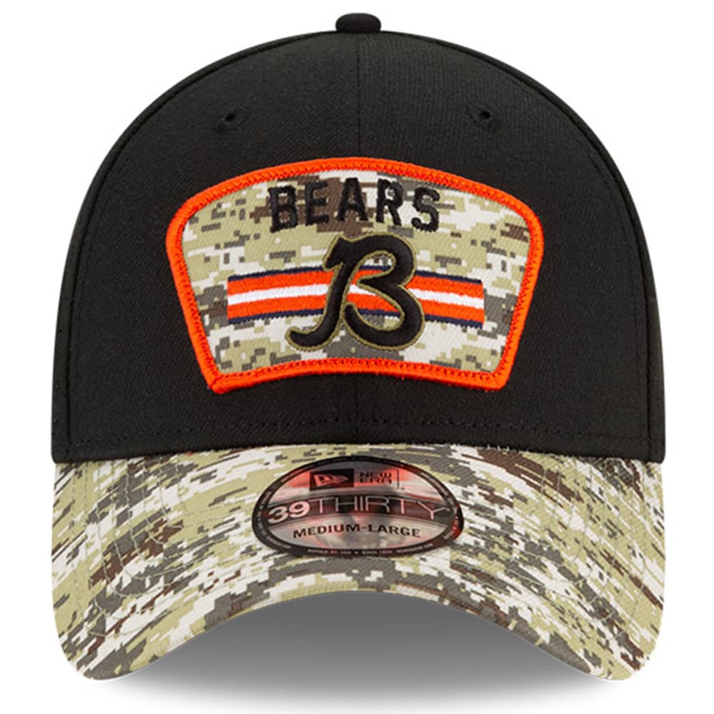 mens new era blackcamo chicago bears 2021 salute to service b 39thirty flex hat Collection | Bears Jerseys NFL Fan Gear