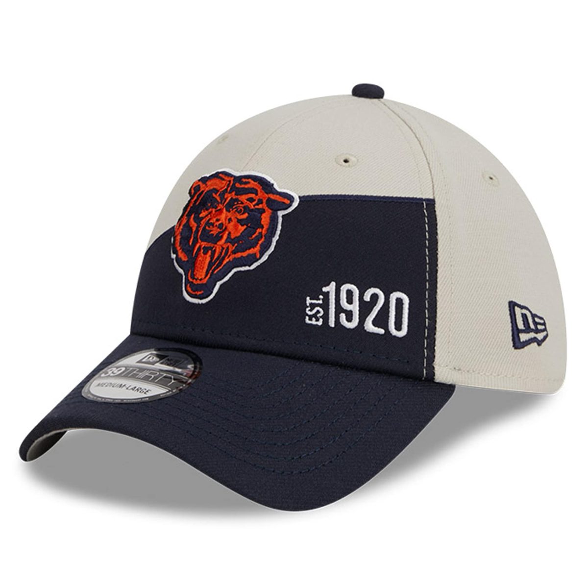 mens new era creamnavy chicago bears 2023 sideline historic 39thirty flex hat Collection | Bears Jerseys NFL Fan Gear