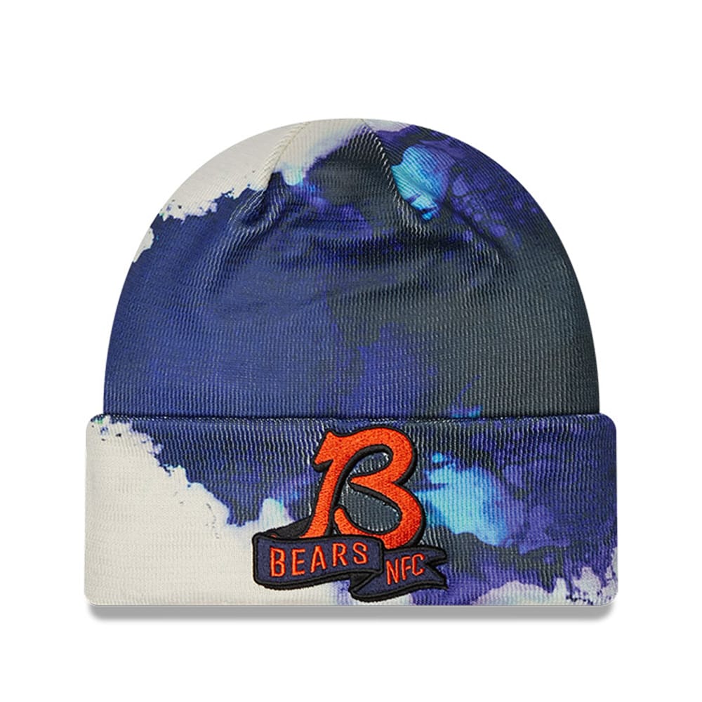 mens new era navy chicago bears 2022 sideline ink dye cuffed knit hat Collection | Bears Jerseys NFL Fan Gear