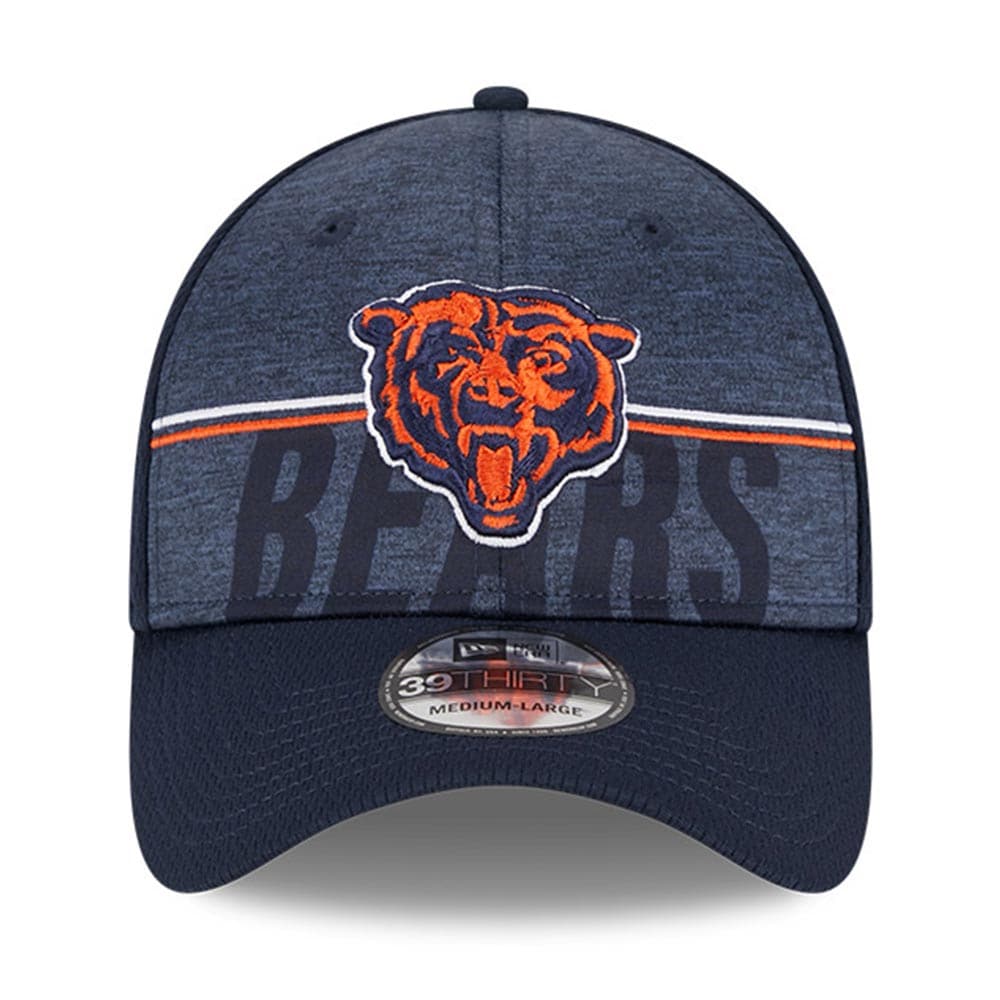 mens new era navy chicago bears 2023 nfl training camp alternate logo 39thirty flex fit hat Collection | Bears Jerseys NFL Fan Gear