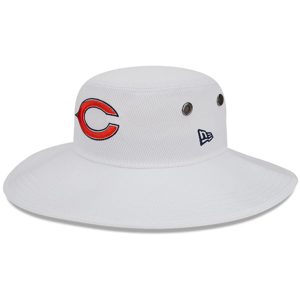 mens new era white chicago bears 2023 nfl training camp primary logo panama bucket hat Collection | Bears Jerseys NFL Fan Gear