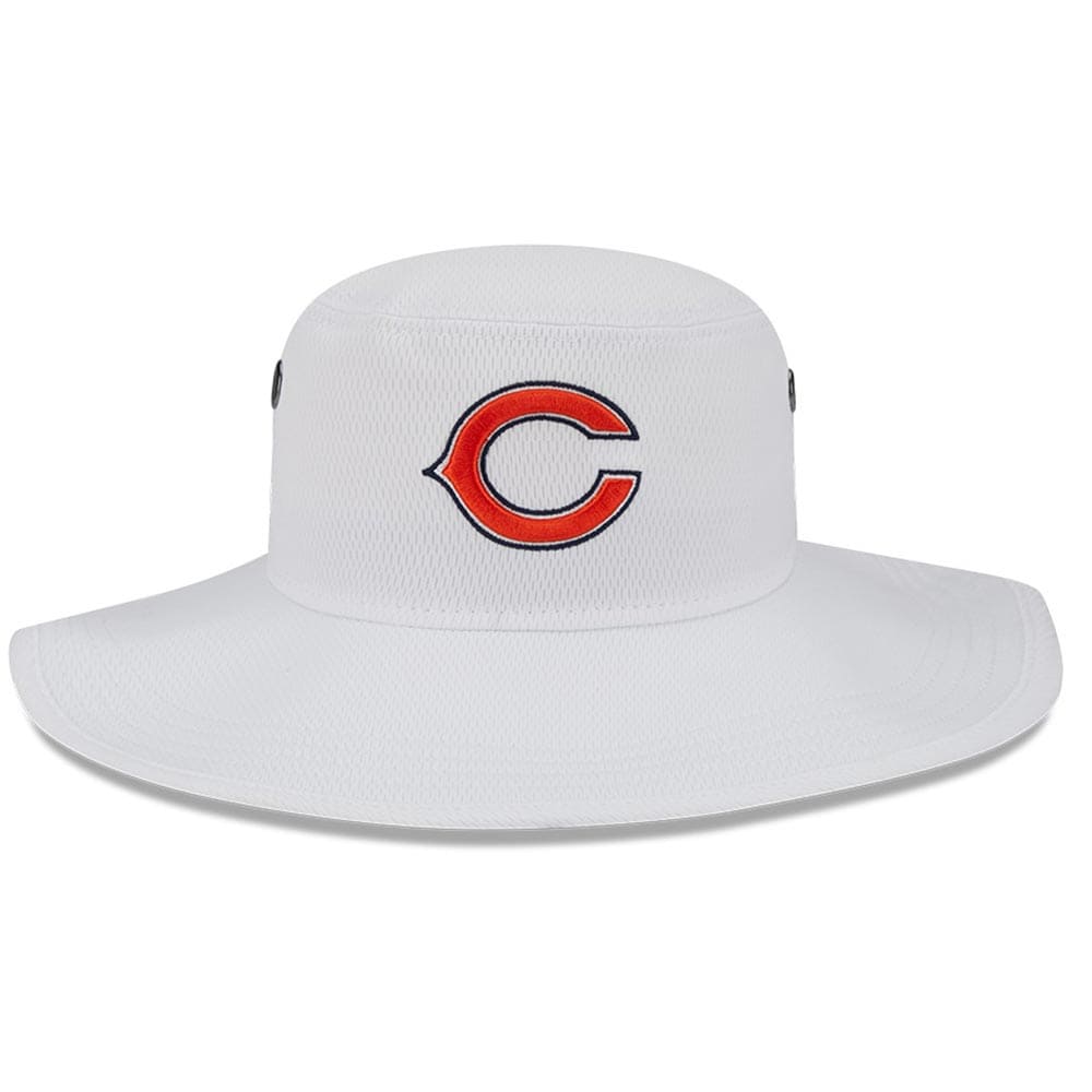 mens new era white chicago bears 2023 nfl training camp primary logo panama bucket hat Collection | Bears Jerseys NFL Fan Gear