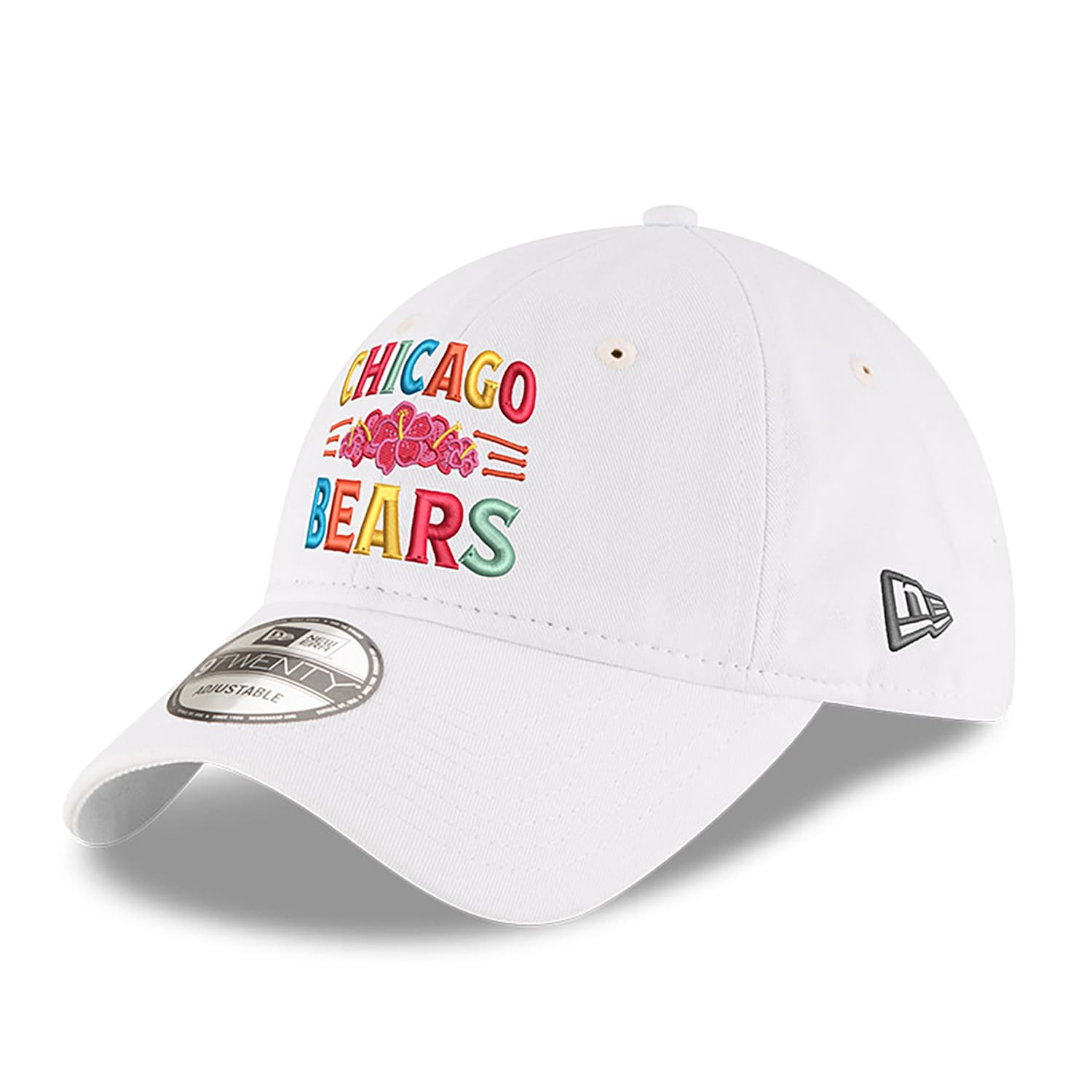 mens new era white chicago bears latino heritage floral wordmark 9twenty adjustable hat Collection | Bears Jerseys NFL Fan Gear