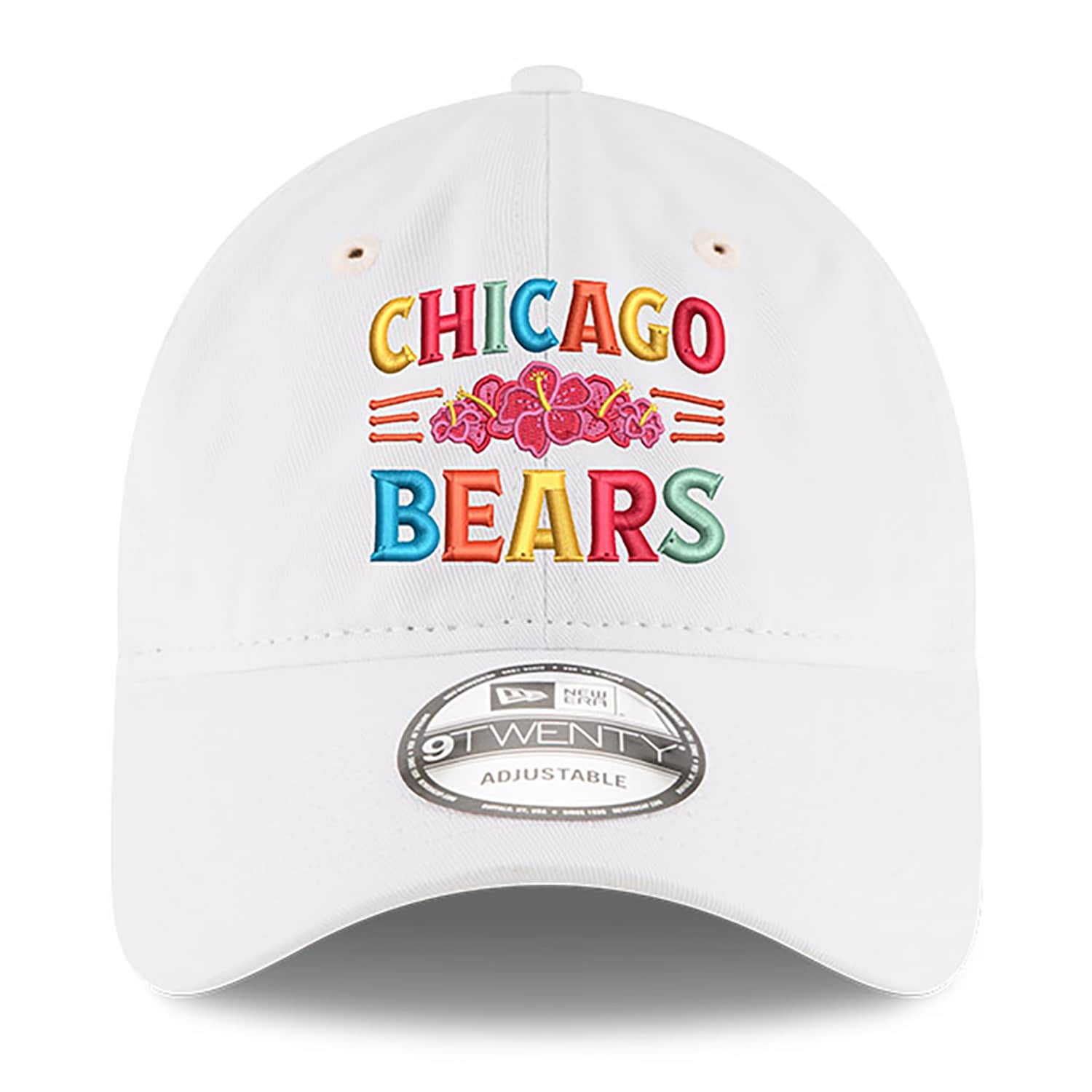mens new era white chicago bears latino heritage floral wordmark 9twenty adjustable hat Collection | Bears Jerseys NFL Fan Gear