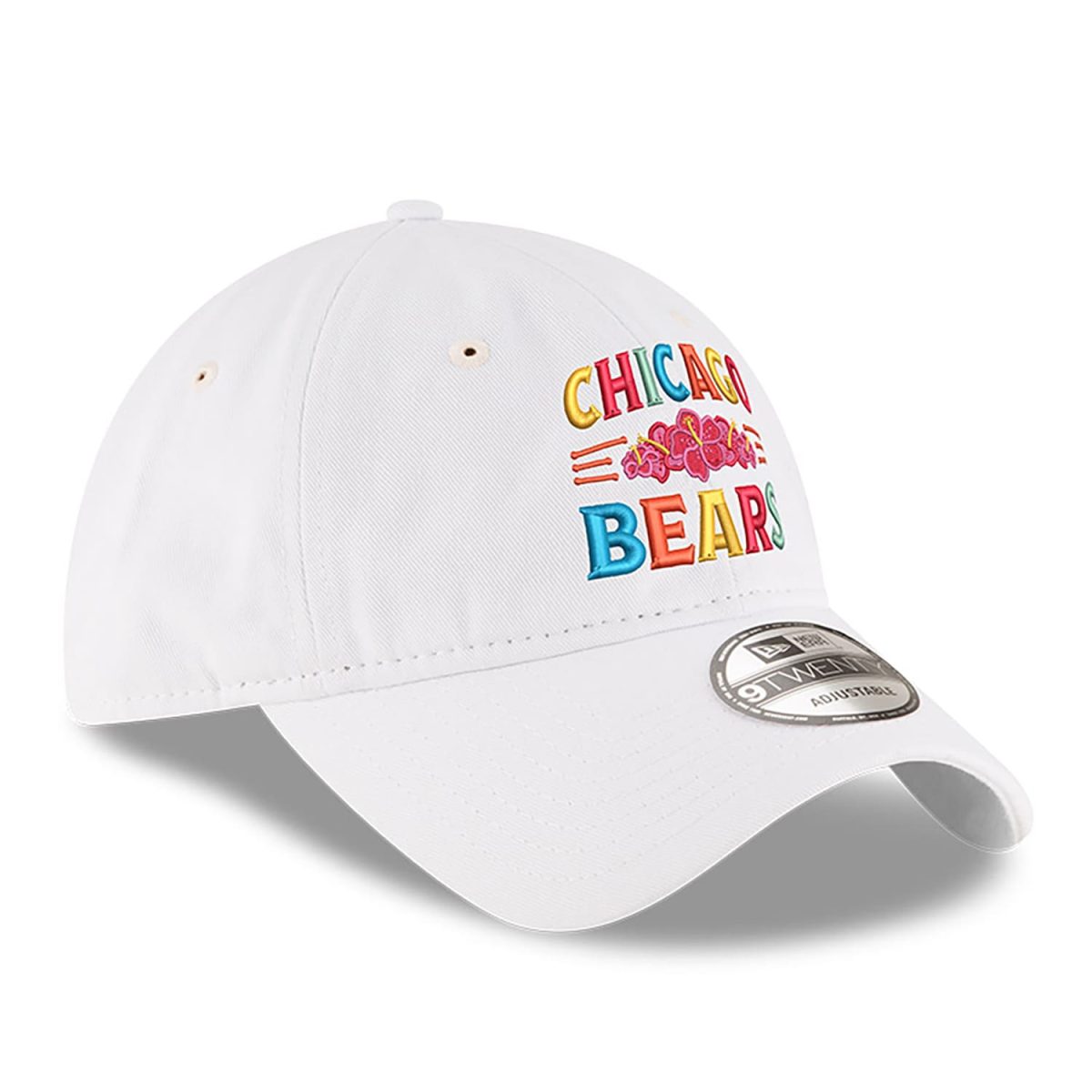 mens new era white chicago bears latino heritage floral wordmark 9twenty adjustable hat Collection | Bears Jerseys NFL Fan Gear