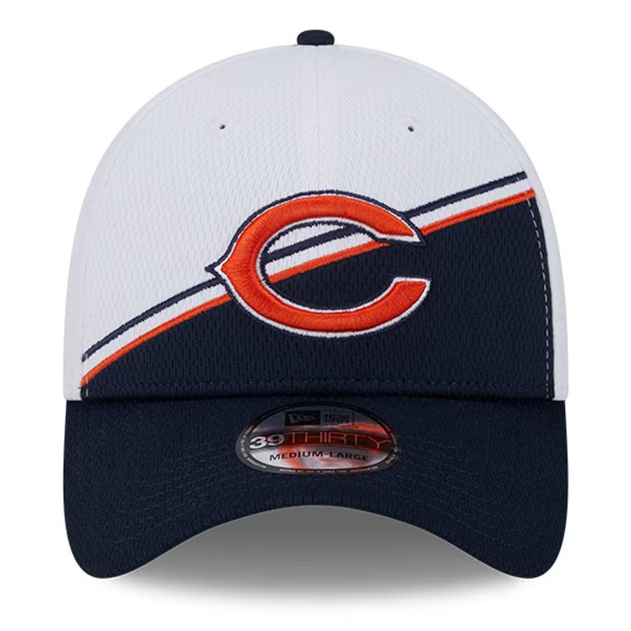 mens new era whitenavy chicago bears 2023 sideline 39thirty flex hat Collection | Bears Jerseys NFL Fan Gear