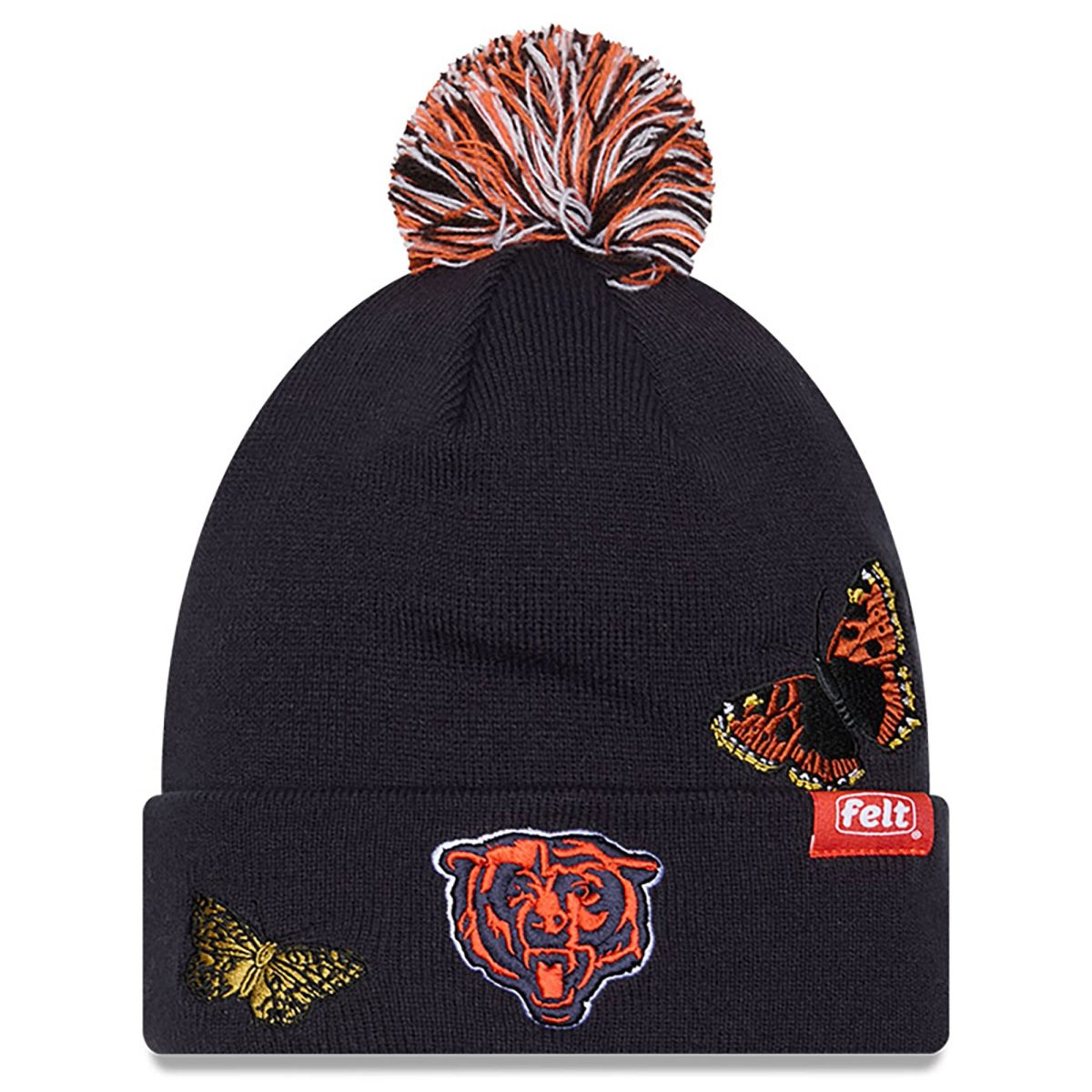 mens new era x felt navy chicago bears cuffed knit hat with pom Collection | Bears Jerseys NFL Fan Gear