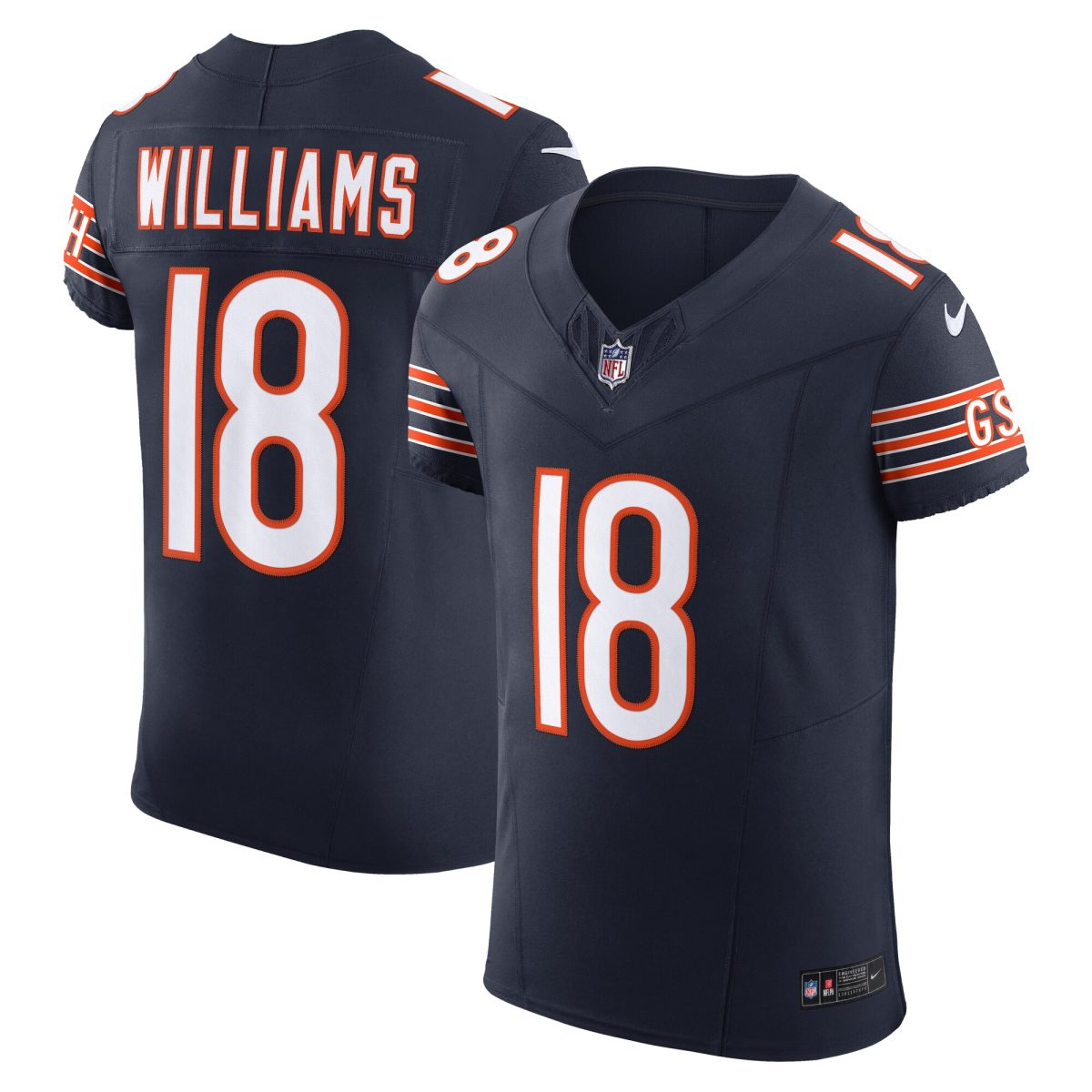 mens nike caleb williams navy chicago bears team vapor f.u.s.e. elite jersey Collection | Bears Jerseys NFL Fan Gear