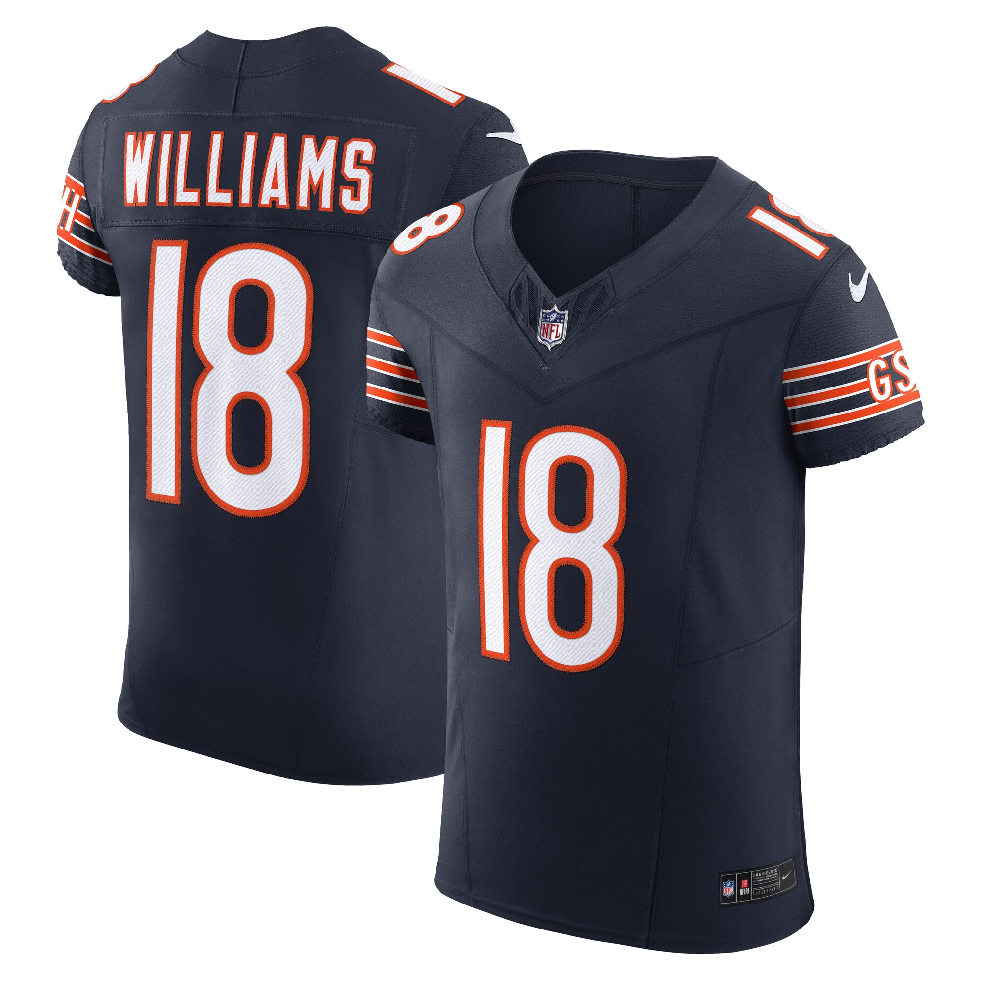 mens nike caleb williams navy chicago bears team vapor f.u.s.e. elite jersey Collection | Bears Jerseys NFL Fan Gear