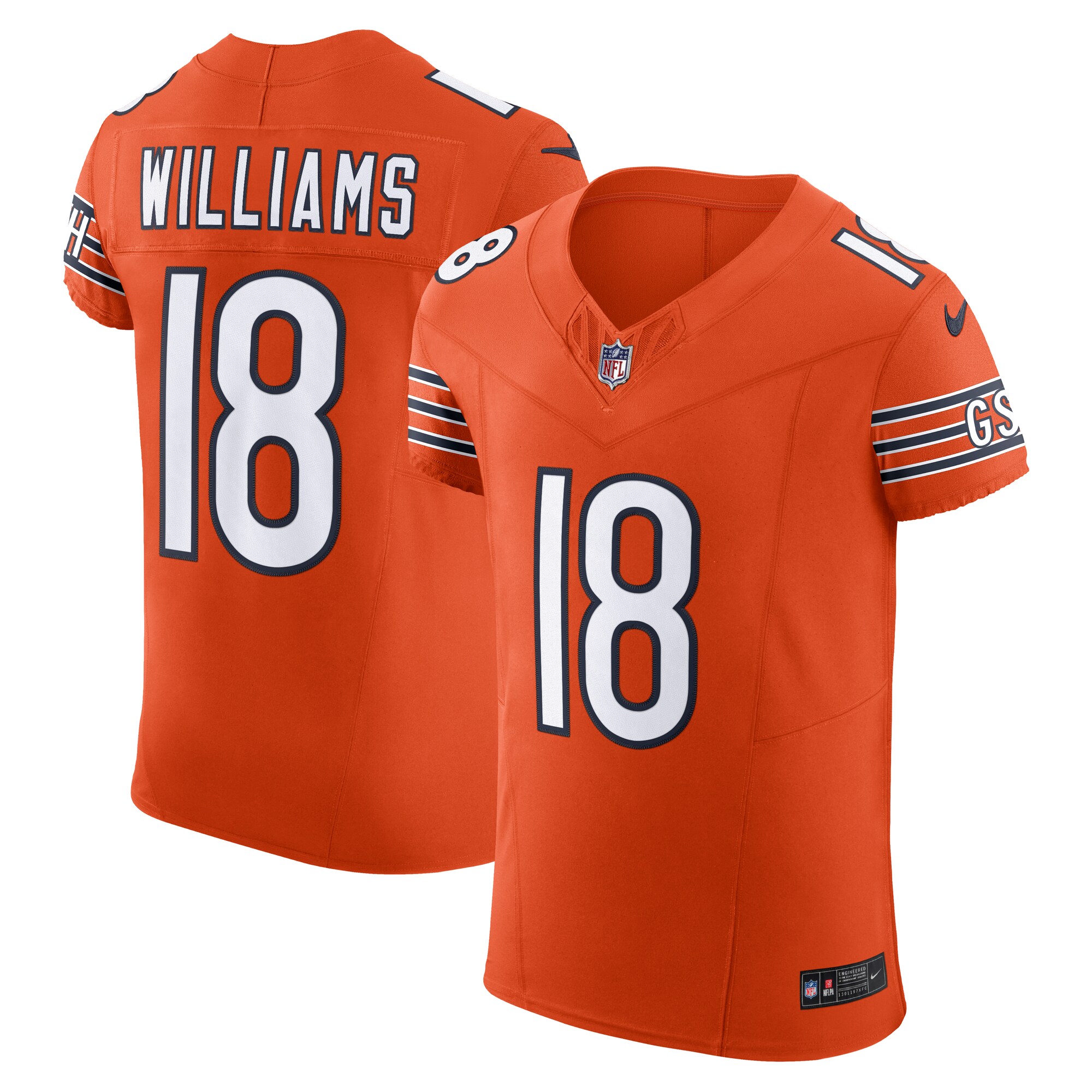 mens nike caleb williams orange chicago bears alternate vapor f.u.s.e. elite jersey Collection | Bears Jerseys NFL Fan Gear