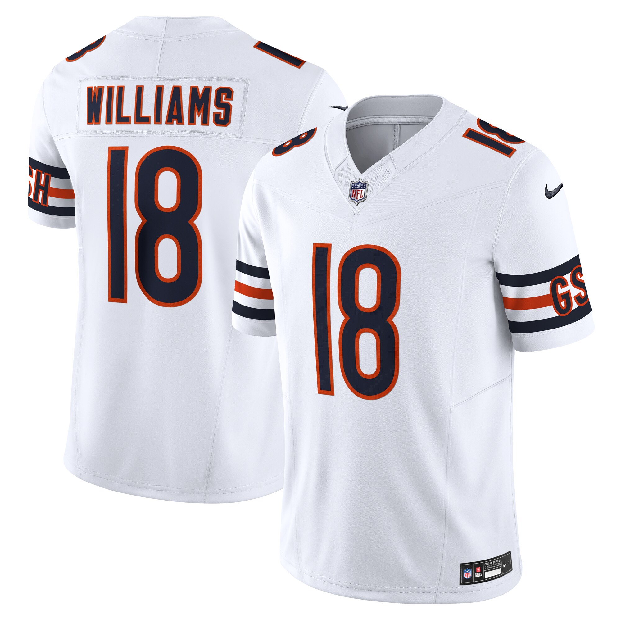 mens nike caleb williams white chicago bears vapor f.u.s.e. limited jersey Collection | Bears Jerseys NFL Fan Gear