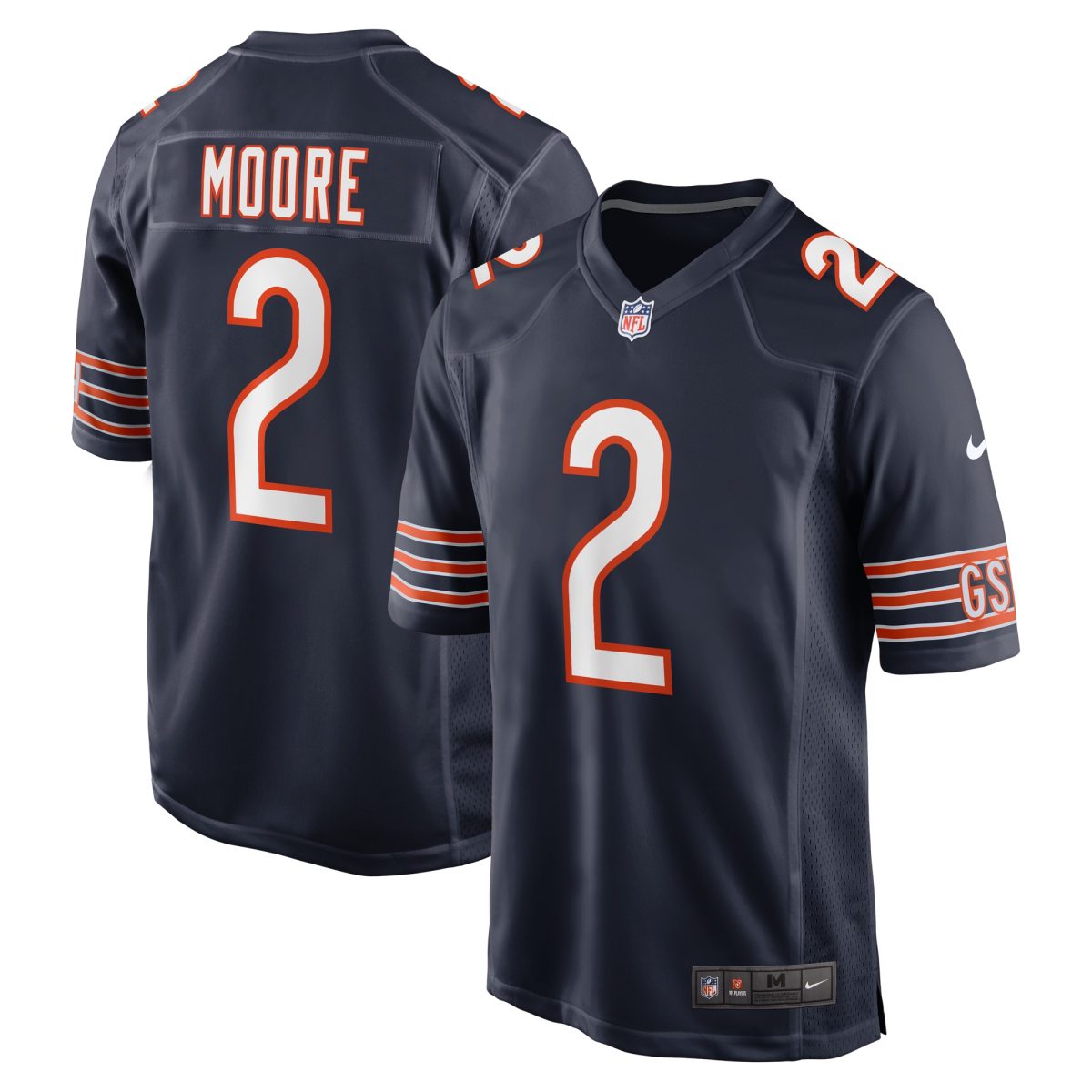 mens nike d.j. moore navy chicago bears team color game jersey Collection | Bears Jerseys NFL Fan Gear