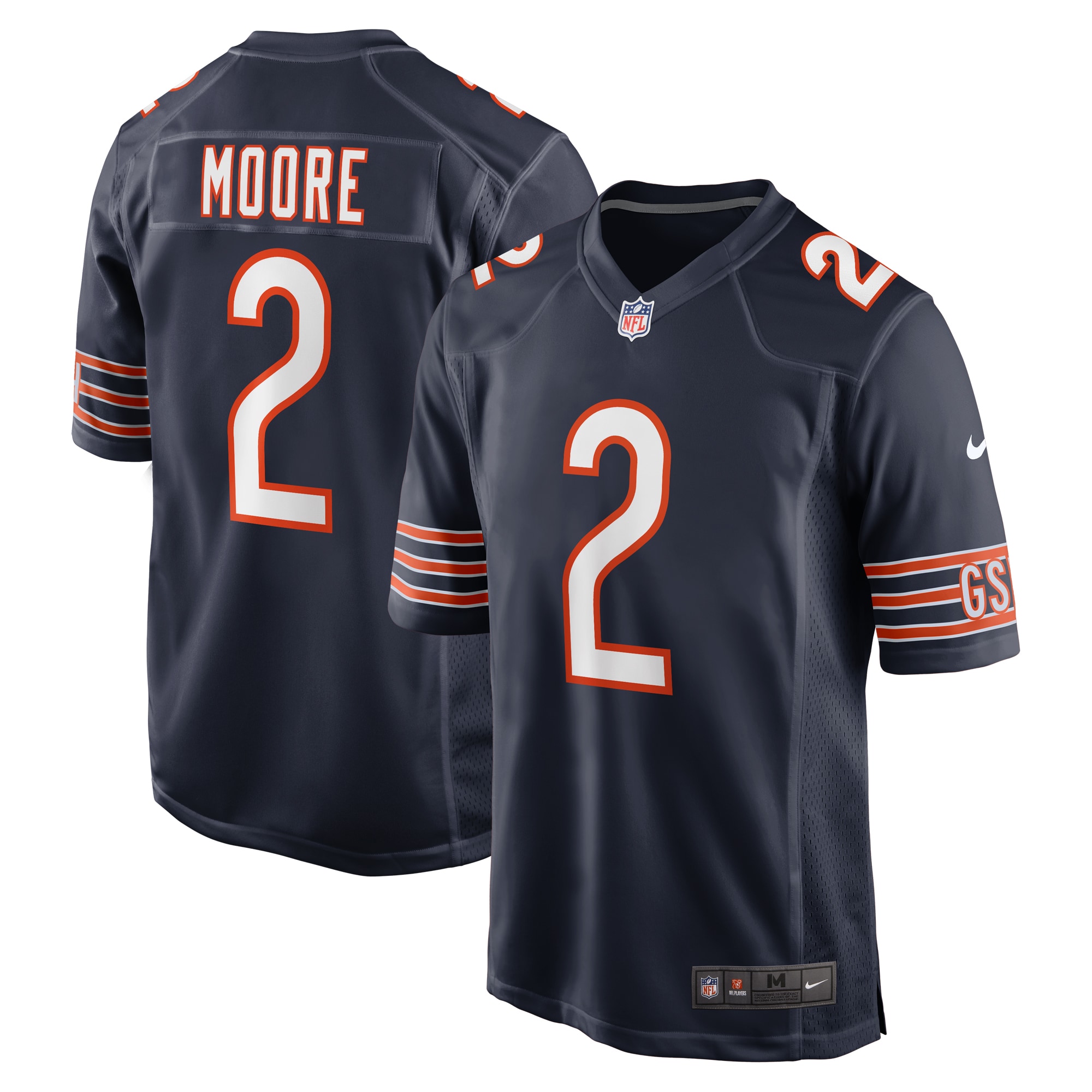 mens nike d.j. moore navy chicago bears team color game jersey Collection | Bears Jerseys NFL Fan Gear