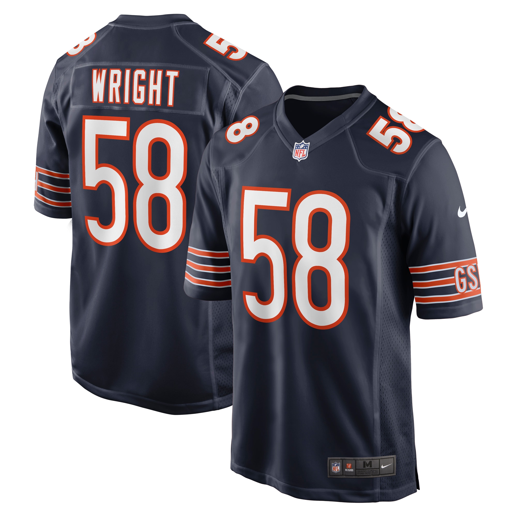 mens nike darnell wright navy chicago bears game jersey Collection | Bears Jerseys NFL Fan Gear