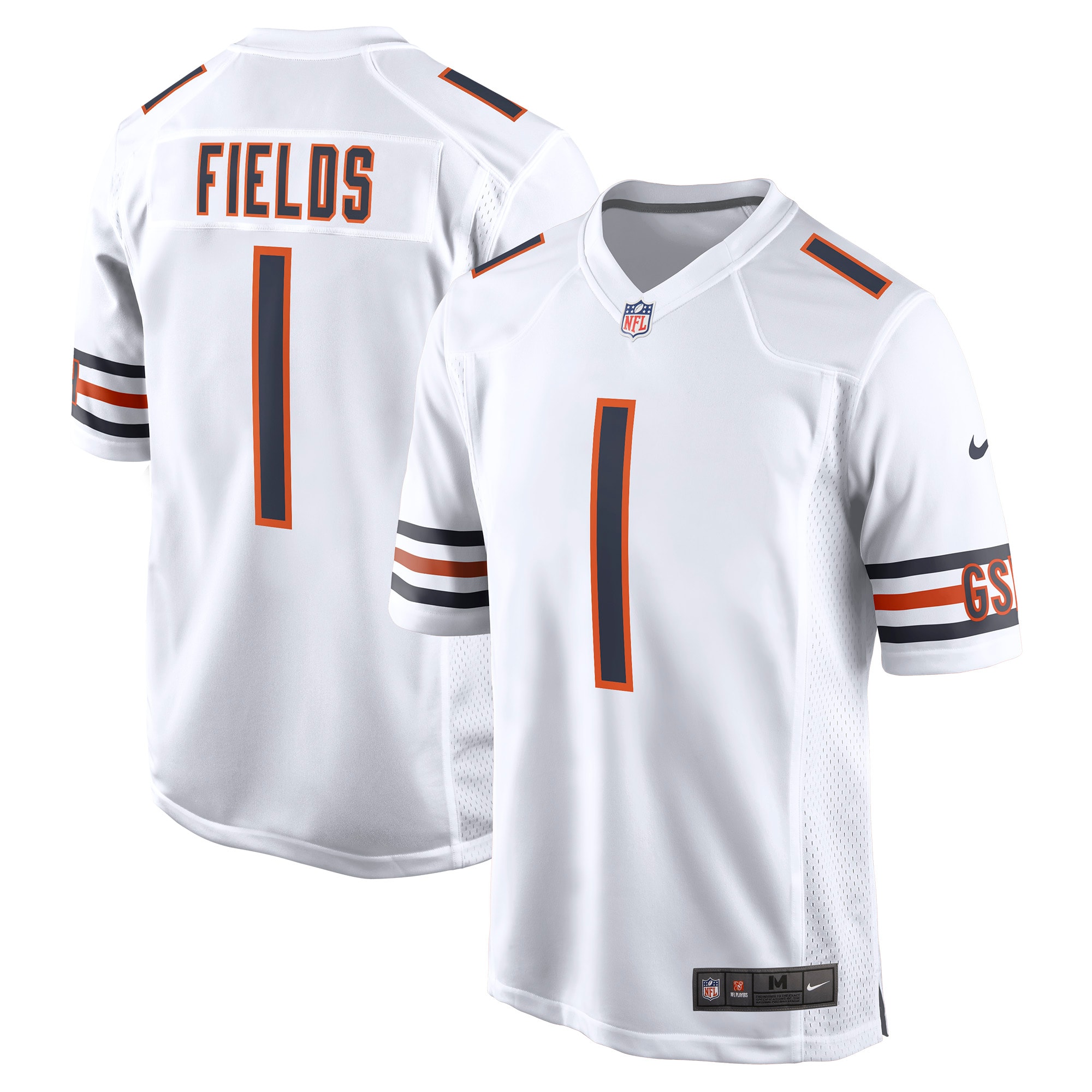 mens nike justin fields white chicago bears player game jersey Collection | Bears Jerseys NFL Fan Gear