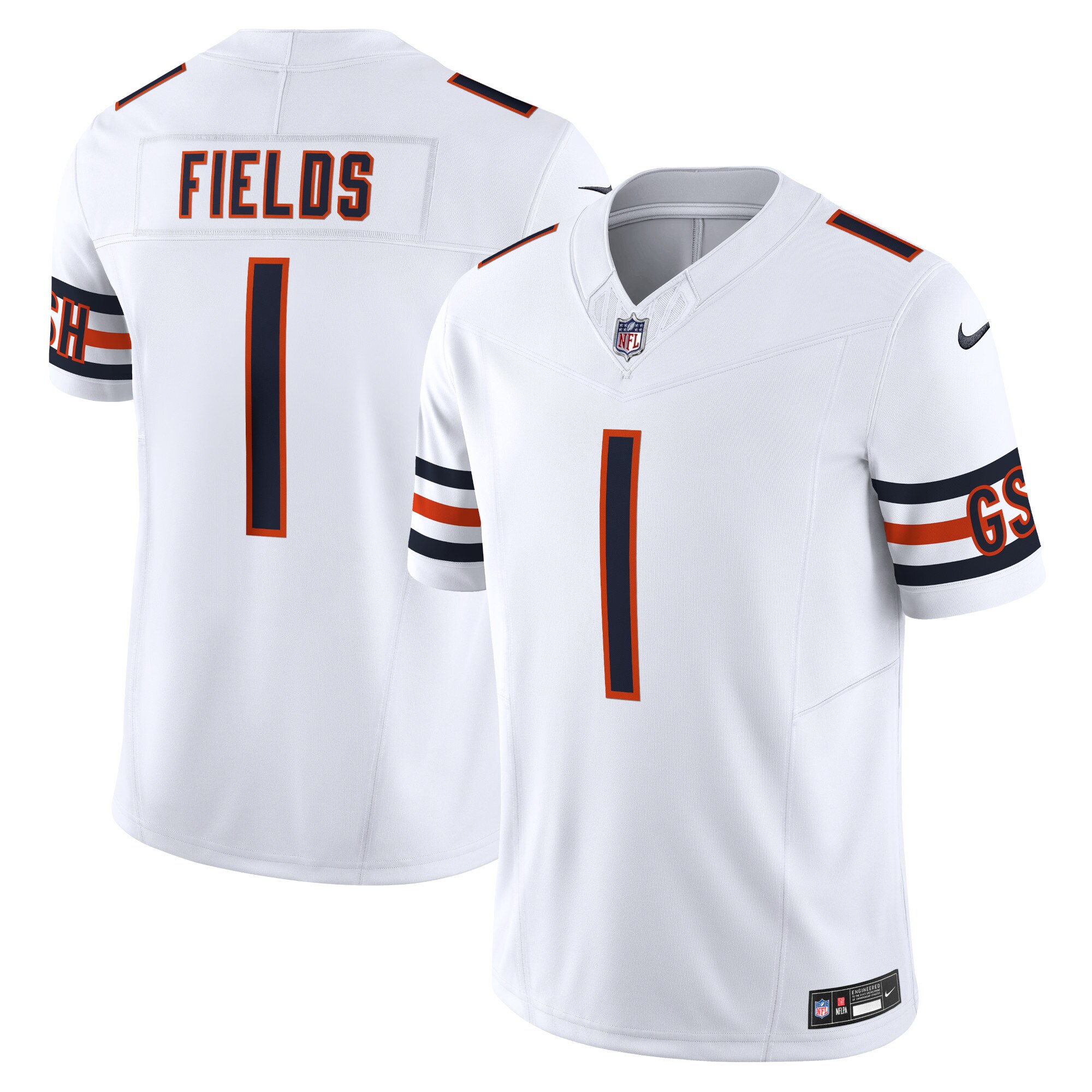 mens nike justin fields white chicago bears vapor f.u.s.e. limited jersey Collection | Bears Jerseys NFL Fan Gear
