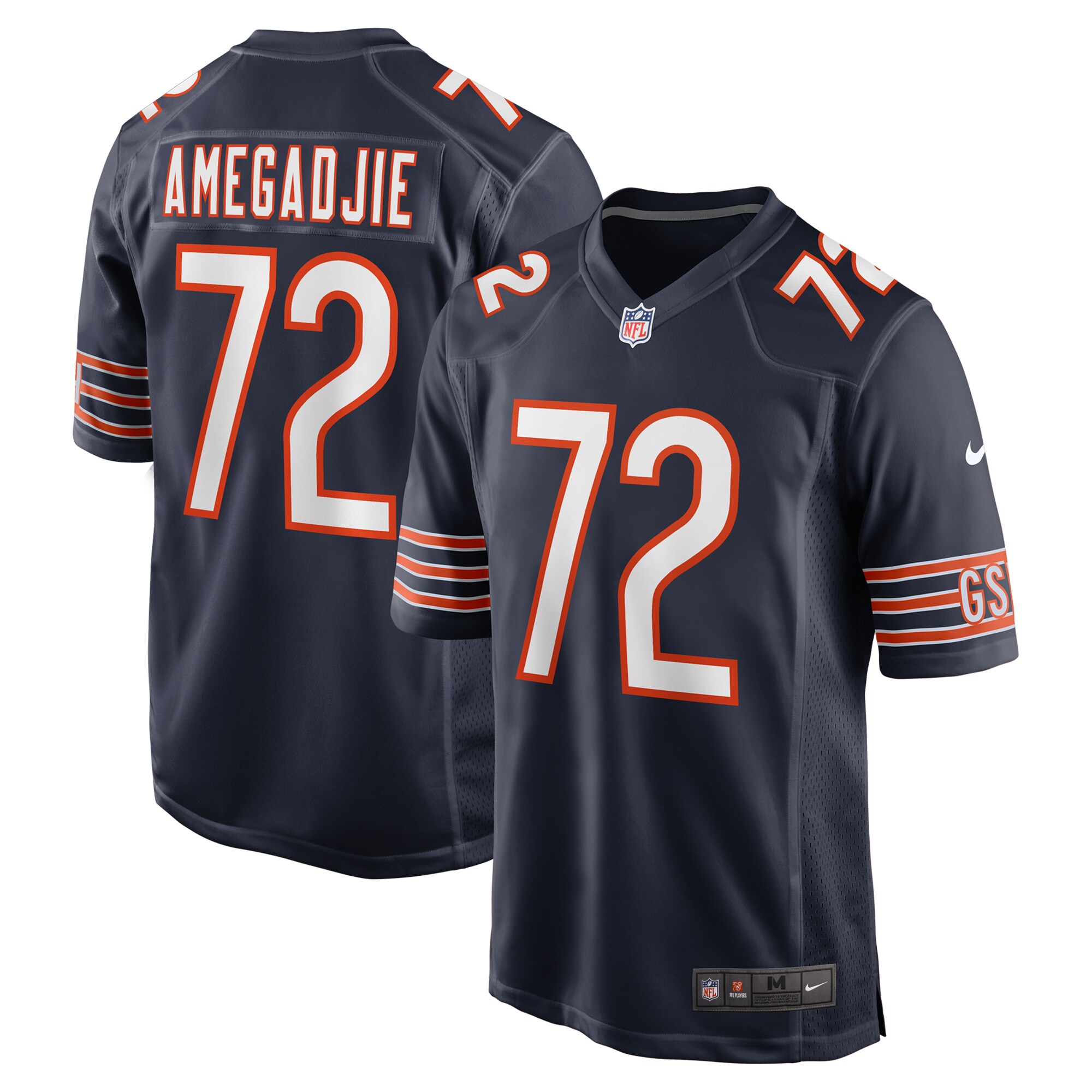 mens nike kiran amegadjie navy chicago bears game jersey Collection | Bears Jerseys NFL Fan Gear