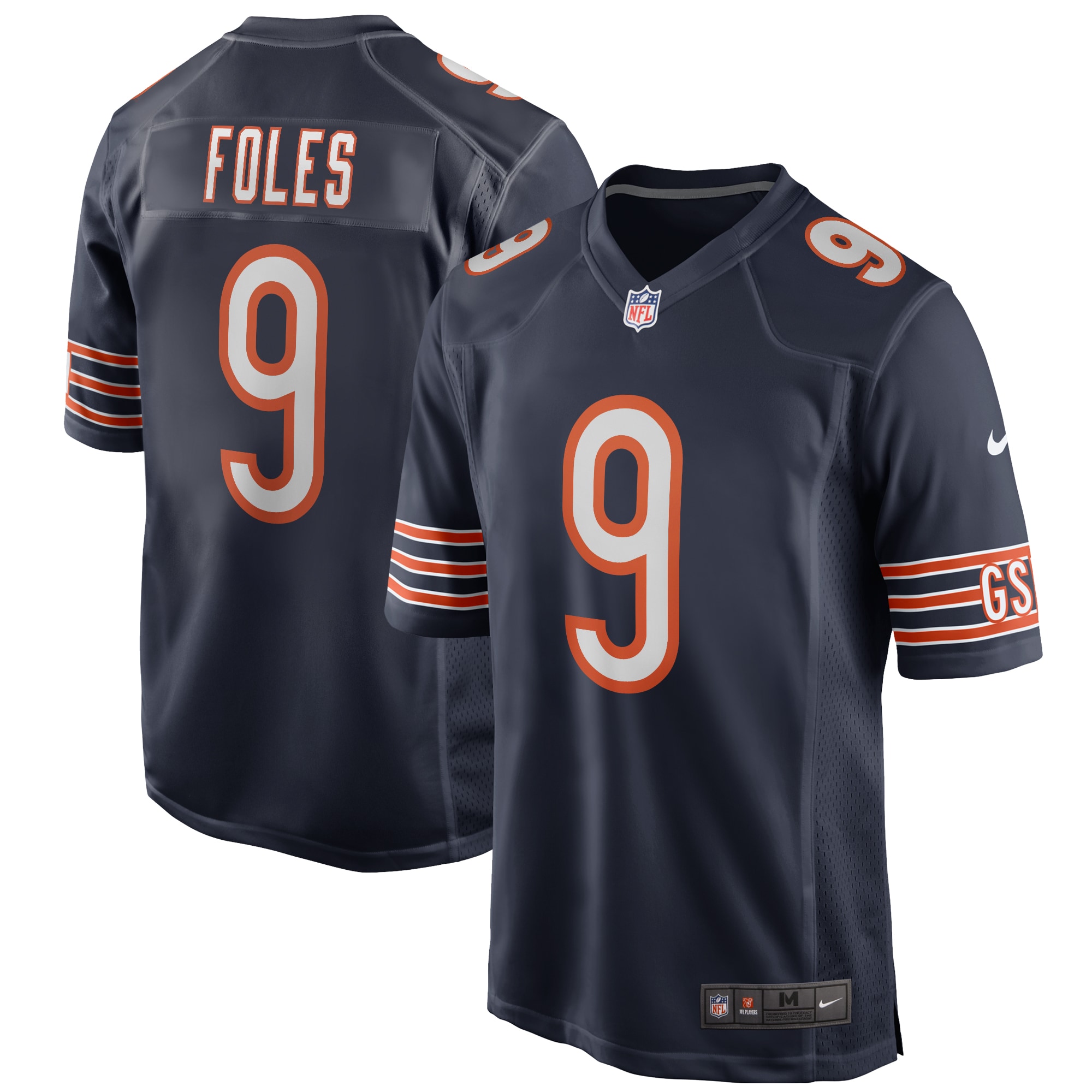 mens nike nick foles navy chicago bears game player jersey Collection | Bears Jerseys NFL Fan Gear
