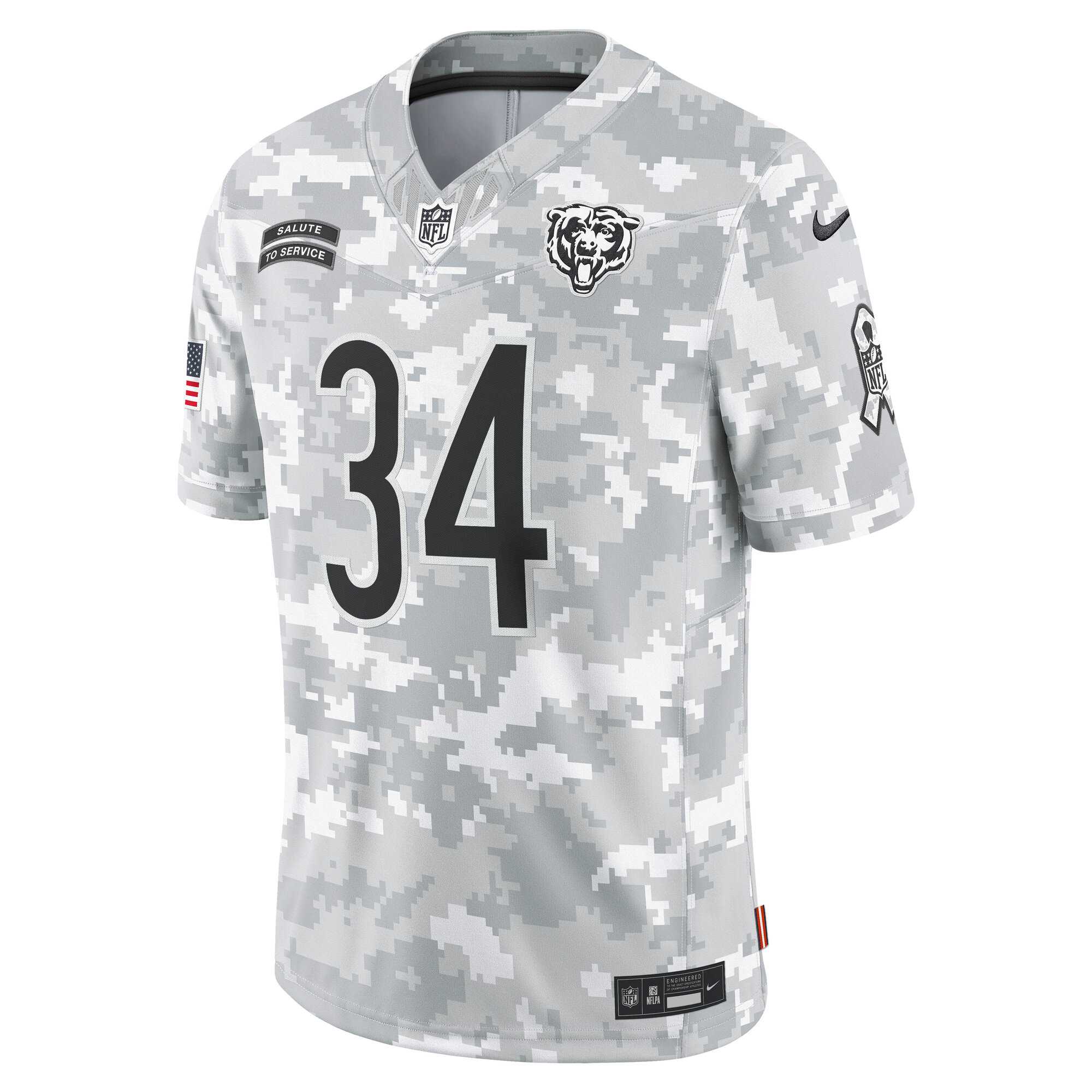 mens nike walter payton arctic camo chicago bears 2024 salute to service retired player limited jersey Collection | Bears Jerseys NFL Fan Gear