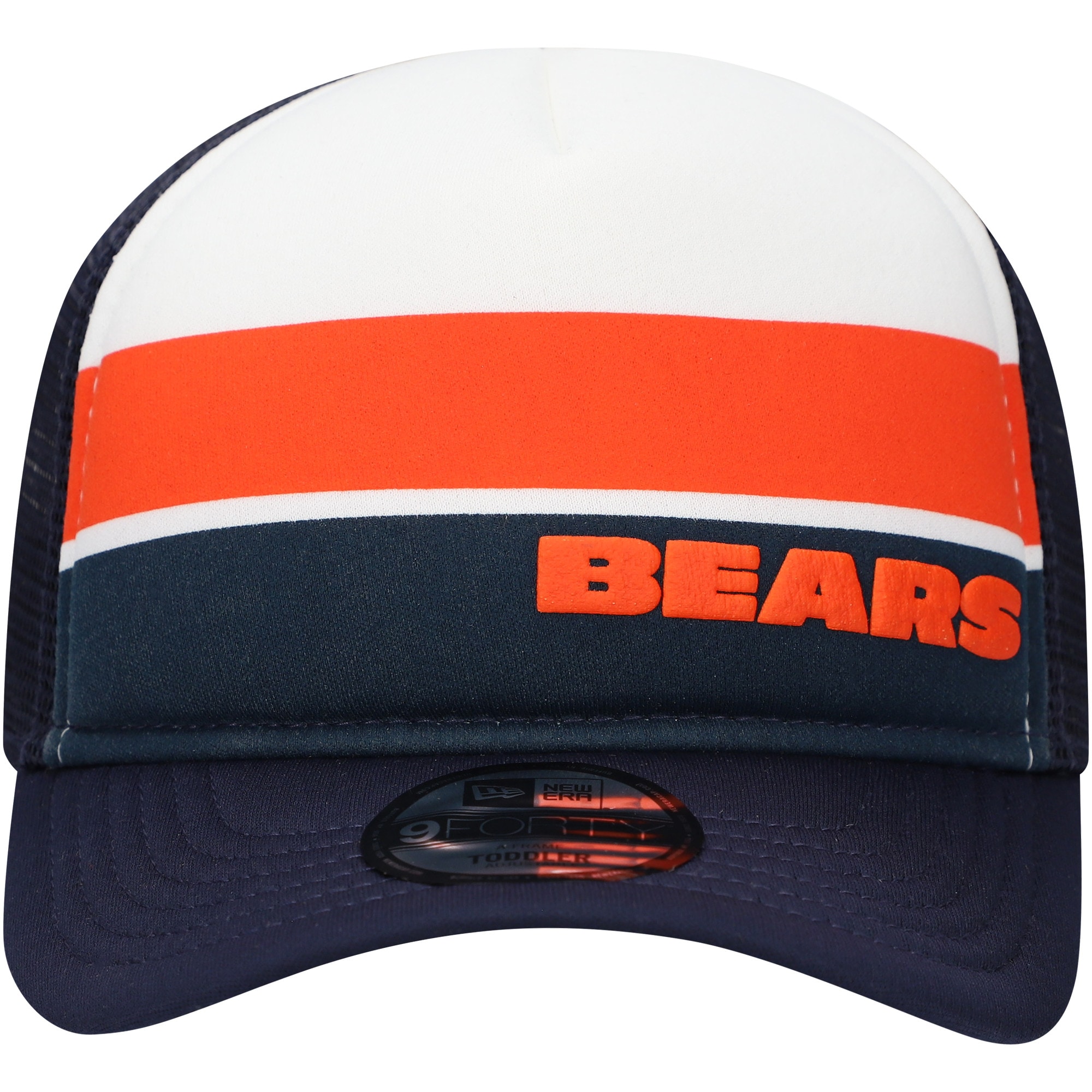toddler new era navy chicago bears sport night color block 9forty a-frame trucker adjustable hat Collection | Bears Jerseys NFL Fan Gear