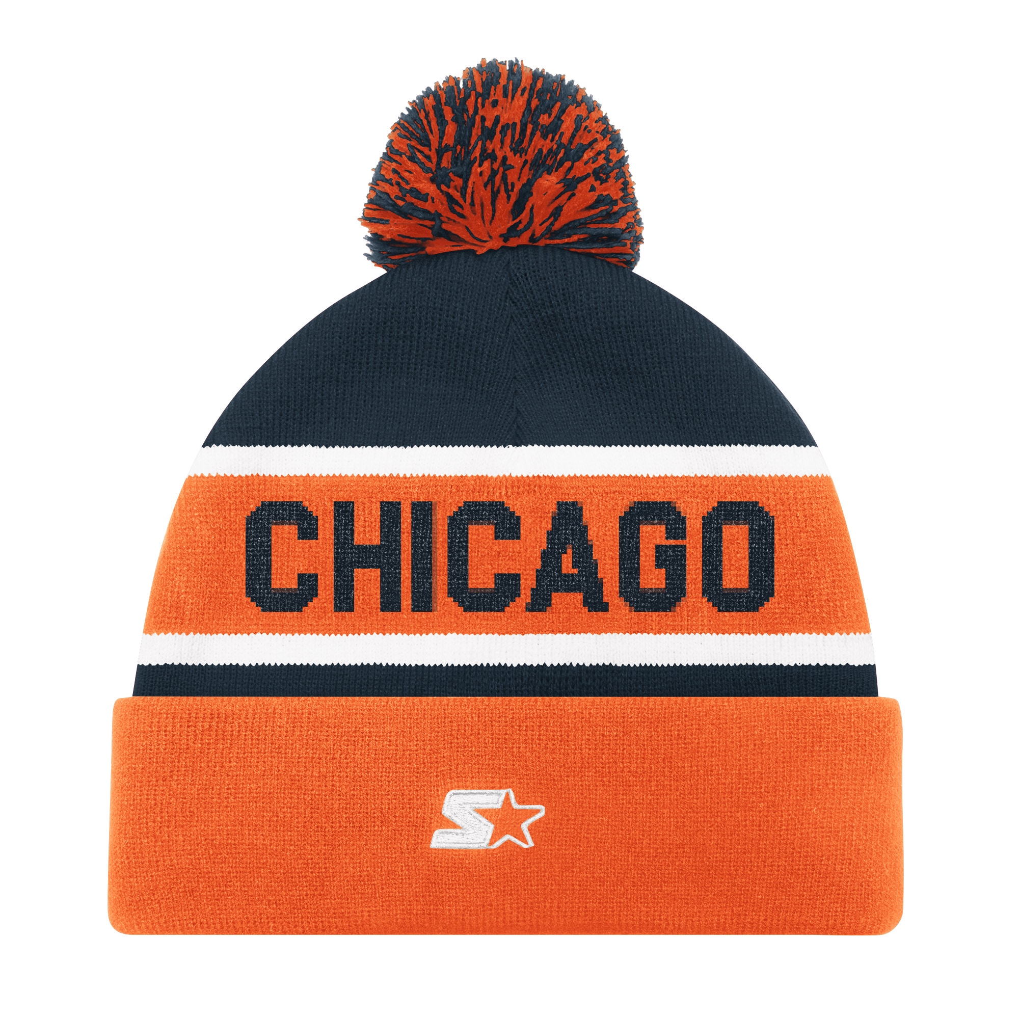 unisex starter orange chicago bears cuffed knit hat with pom Collection | Bears Jerseys NFL Fan Gear