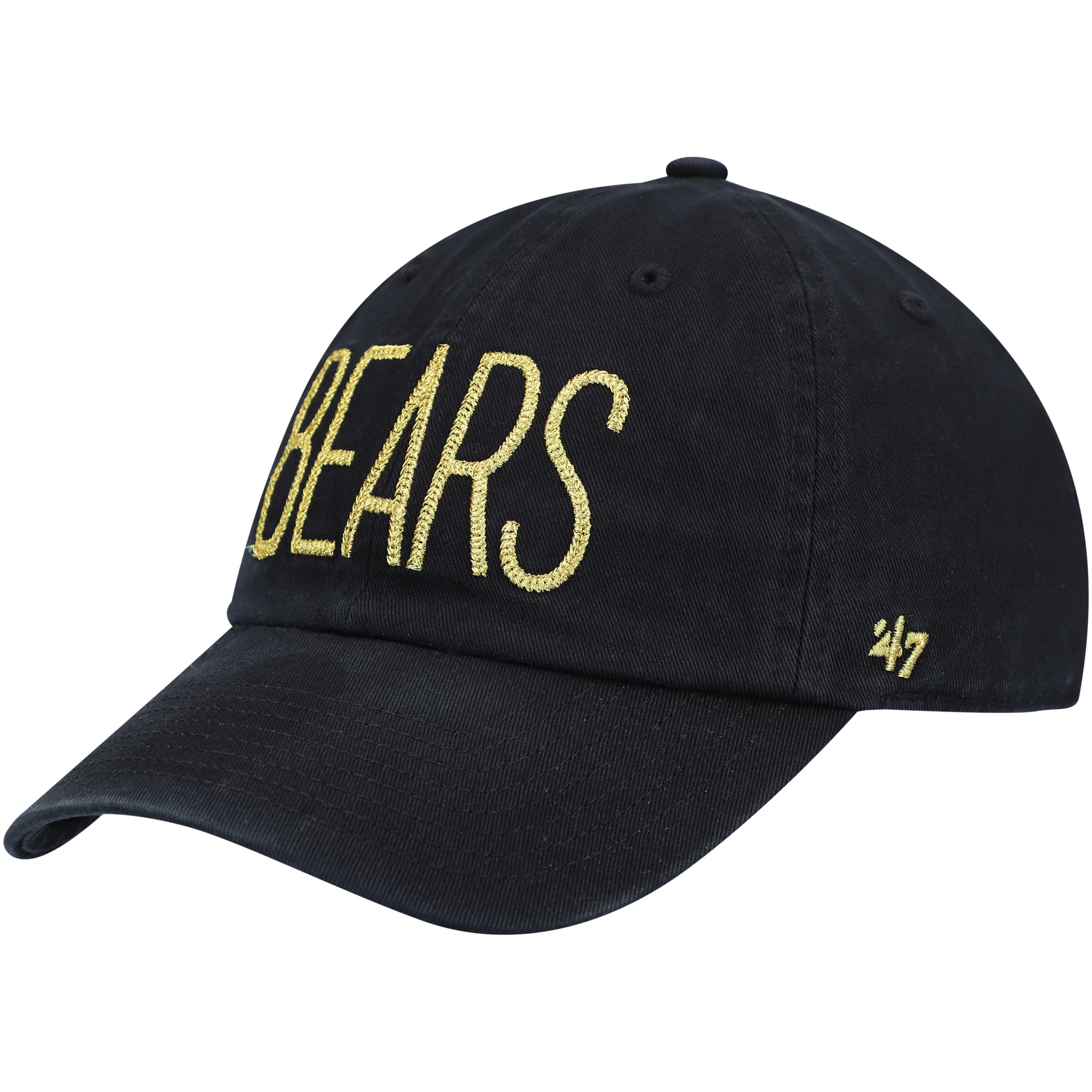 womens 47 black chicago bears shimmer text clean up adjustable hat Collection | Bears Jerseys NFL Fan Gear