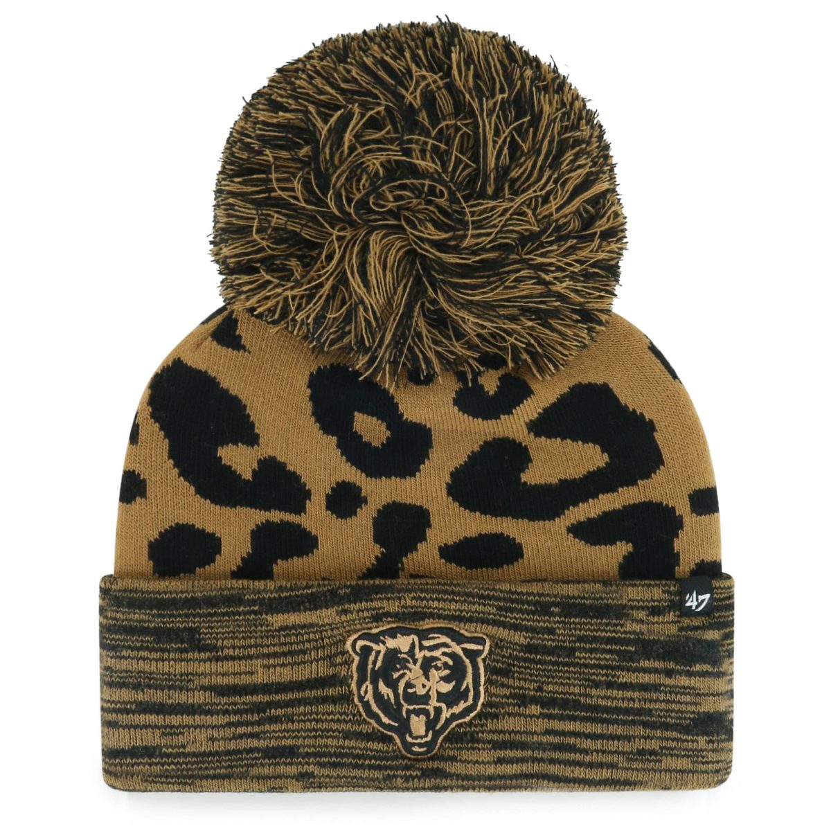 womens 47 brown chicago bears rosette cuffed knit hat with pom Collection | Bears Jerseys NFL Fan Gear