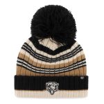 womens 47 natural chicago bears barista cuffed knit hat with pom Collection | Bears Jerseys NFL Fan Gear