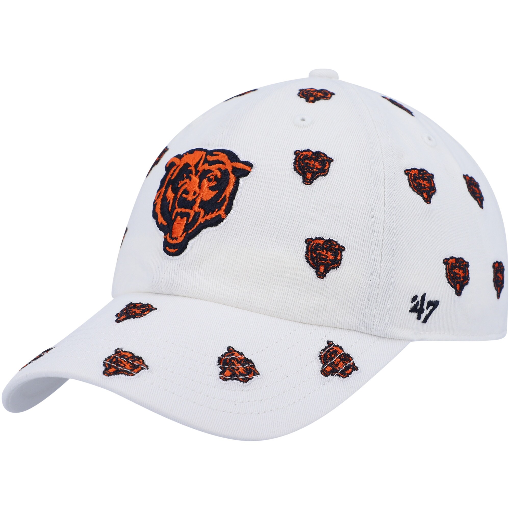womens 47 white chicago bears confetti clean up logo adjustable hat Collection | Bears Jerseys NFL Fan Gear