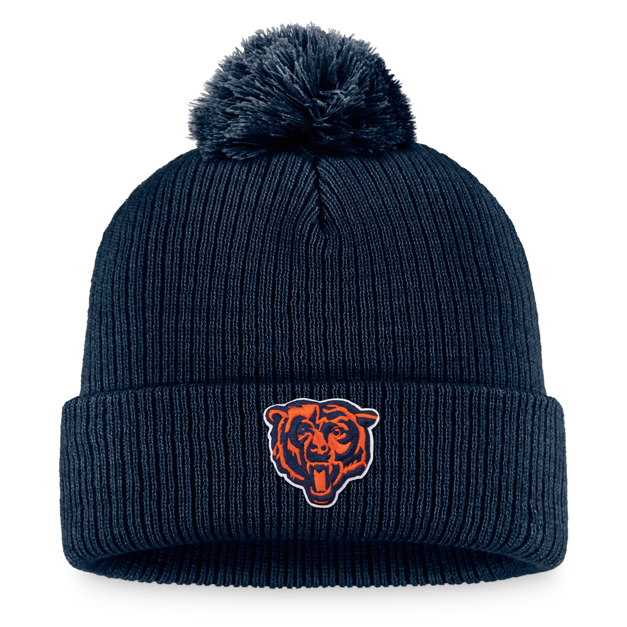 womens fanatics navy chicago bears cuffed knit hat with pom Collection | Bears Jerseys NFL Fan Gear
