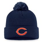 womens fanatics navy chicago bears logo cuffed knit hat with pom Collection | Bears Jerseys NFL Fan Gear