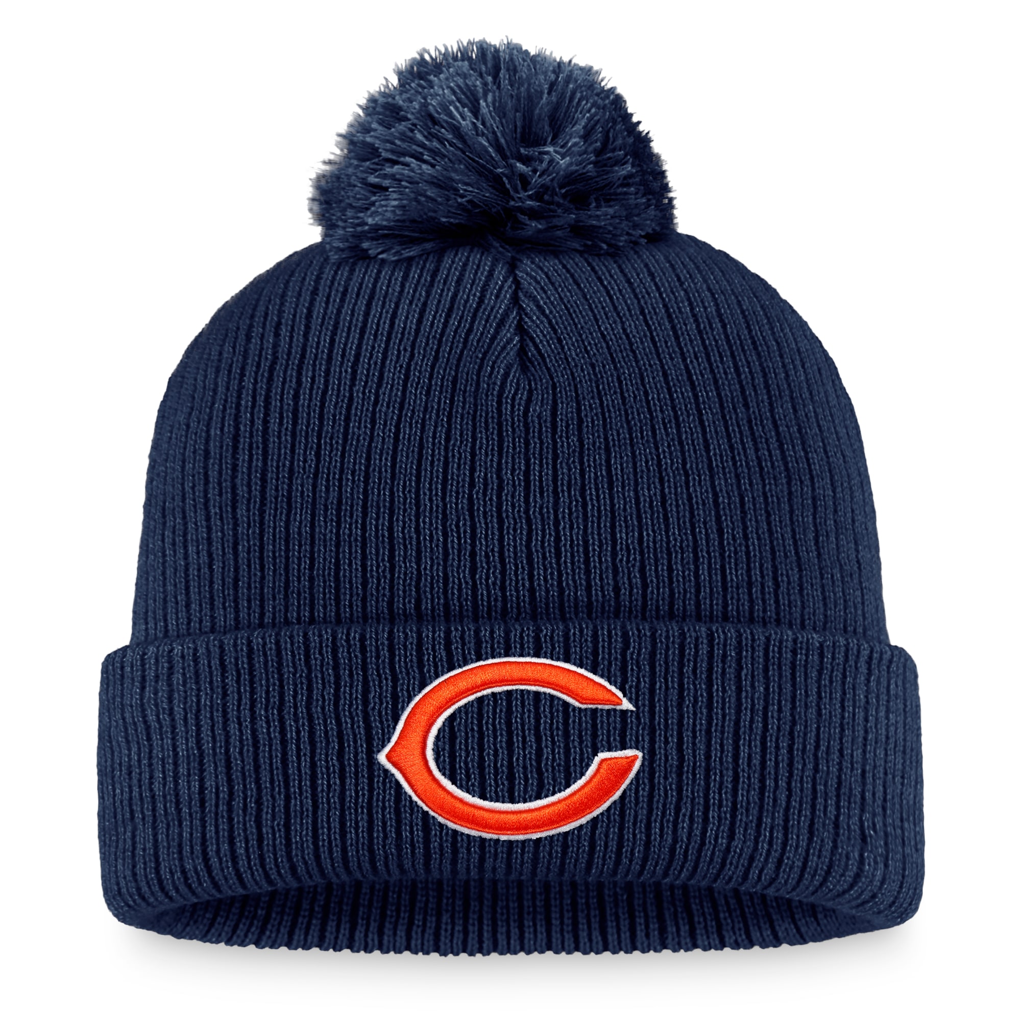 womens fanatics navy chicago bears logo cuffed knit hat with pom Collection | Bears Jerseys NFL Fan Gear