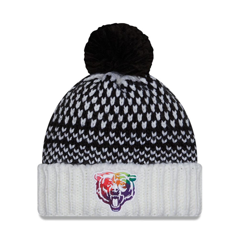 womens new era blackwhite chicago bears 2023 nfl crucial catch cuffed pom knit hat Collection | Bears Jerseys NFL Fan Gear