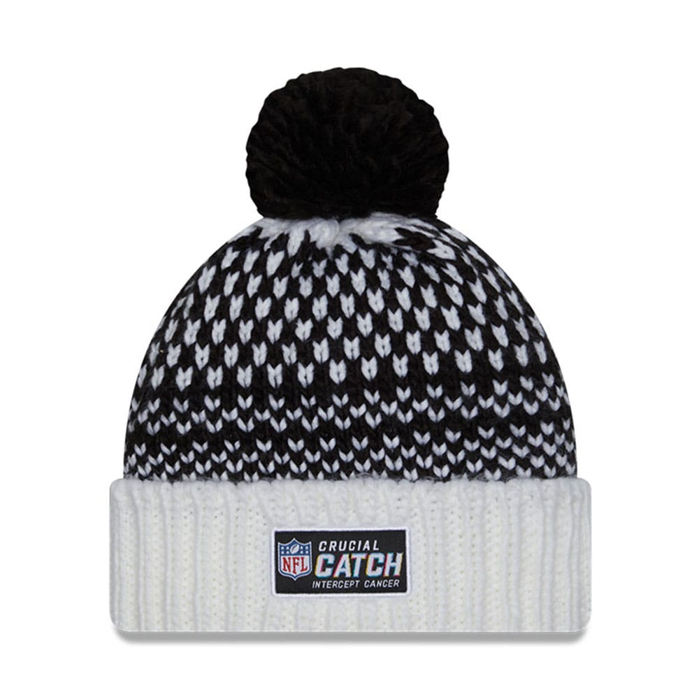 womens new era blackwhite chicago bears 2023 nfl crucial catch cuffed pom knit hat Collection | Bears Jerseys NFL Fan Gear