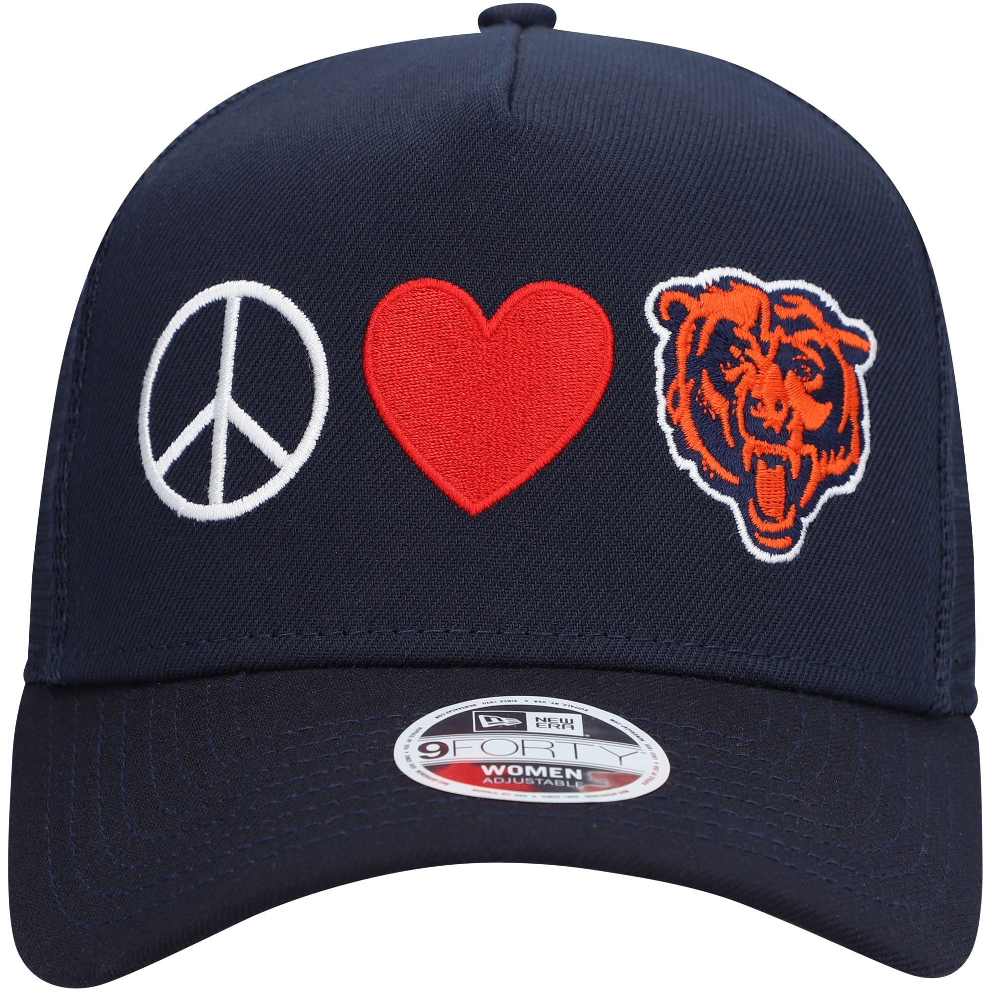 womens new era navy chicago bears peace amp love trucker 9forty adjustable hat Collection | Bears Jerseys NFL Fan Gear