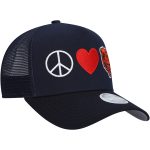 womens new era navy chicago bears peace amp love trucker 9forty adjustable hat Collection | Bears Jerseys NFL Fan Gear
